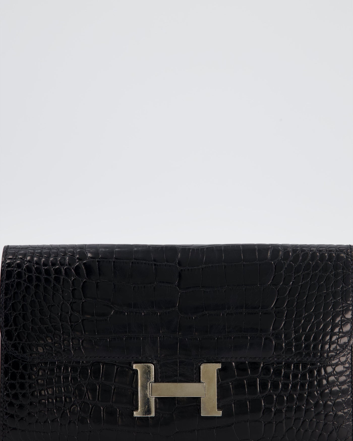 Hermes Constance Wallet in Noir Alligator with Palladium Hardware - Product Image 14