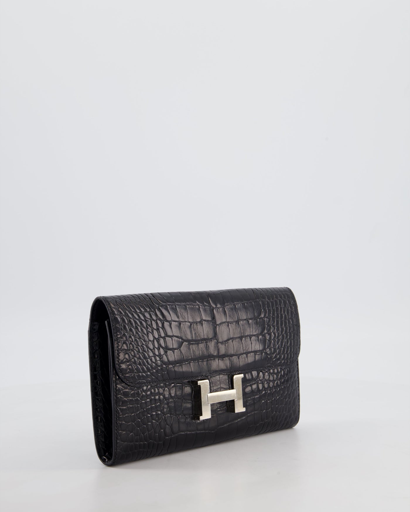 Hermes Constance Wallet in Noir Alligator with Palladium Hardware - Product Image 2