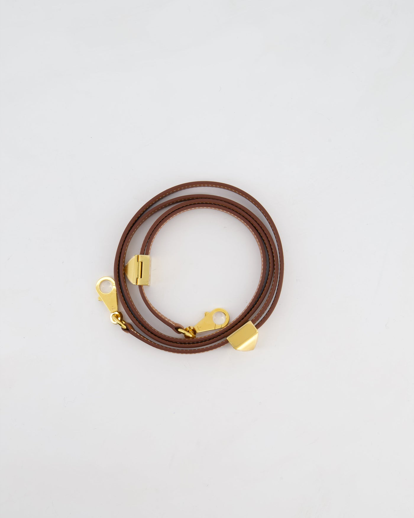 Hermes Medor Adjustable Bag Strap in Gold Swift Leather with Gold Hardware - Product Image 7