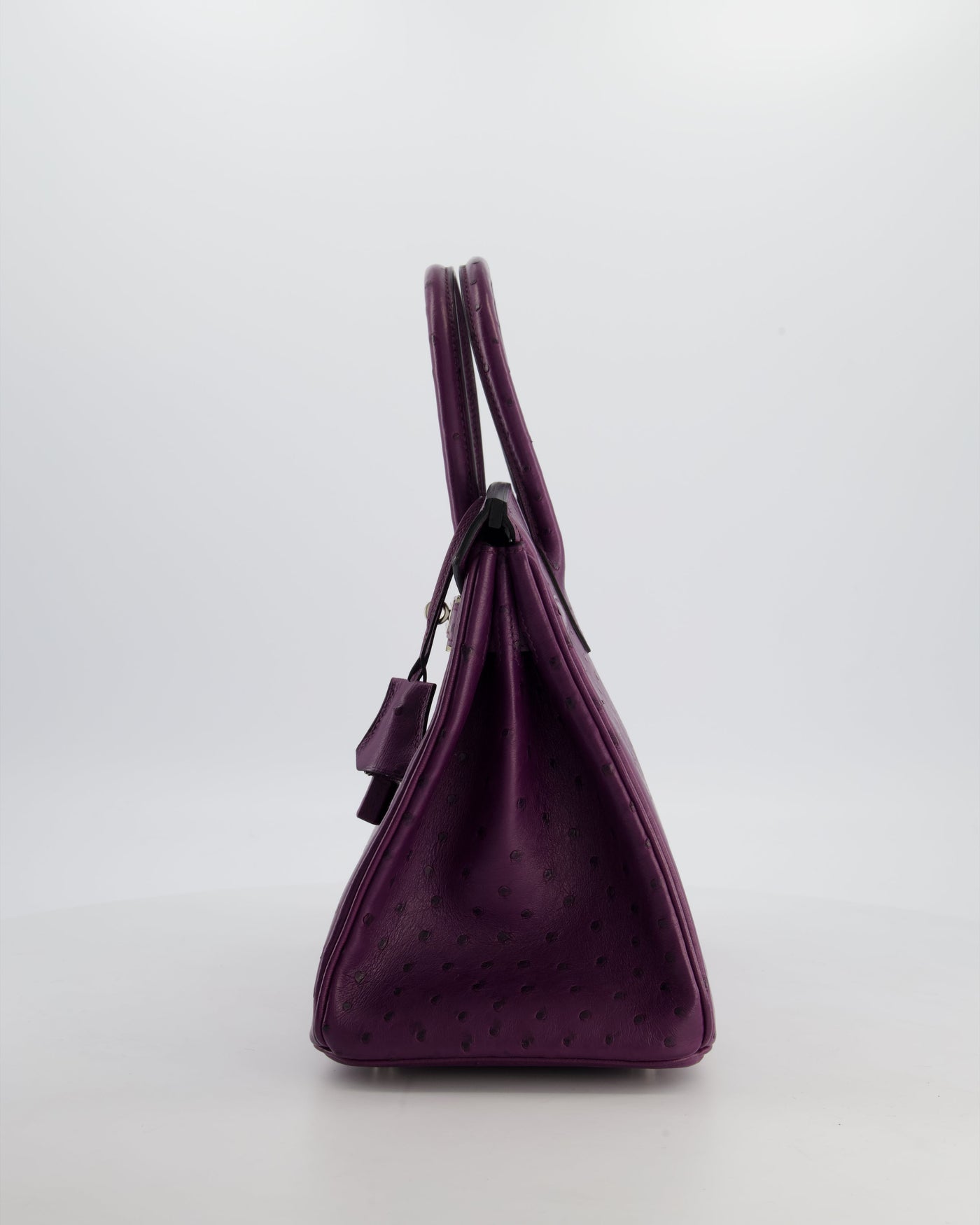Hermes Birkin 30 Retourne Bag in Violine Ostrich Leather with Palladium Hardware - Product Image 8