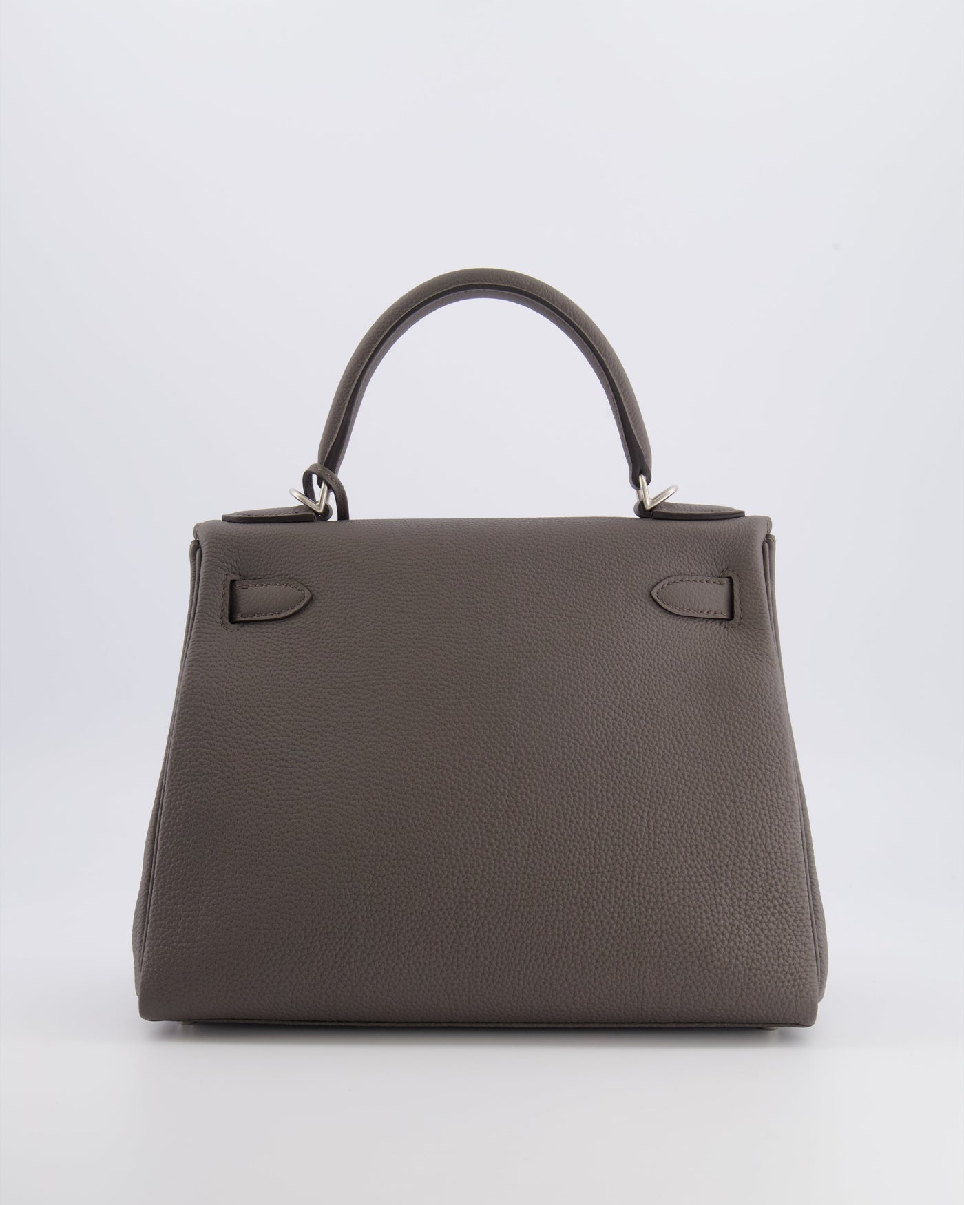 Hermes Kelly 28 Retourne HSS Bag in Gris Etain Togo Leather with Gris Perle Interior and Brushed Palladium Hardware - Product Image 10