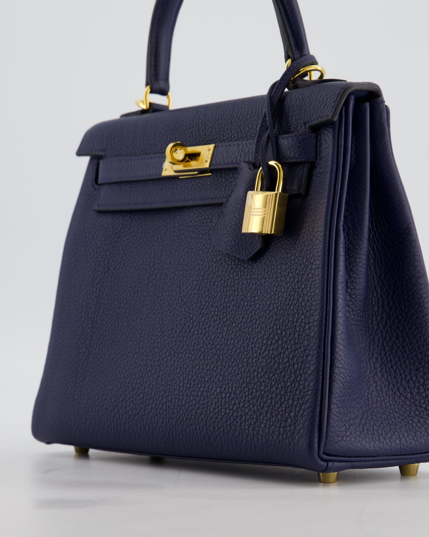 Hermes Kelly 25 Retourne Bag in Bleu Navy Togo Leather Bleu with Gold Hardware - Product Image 12