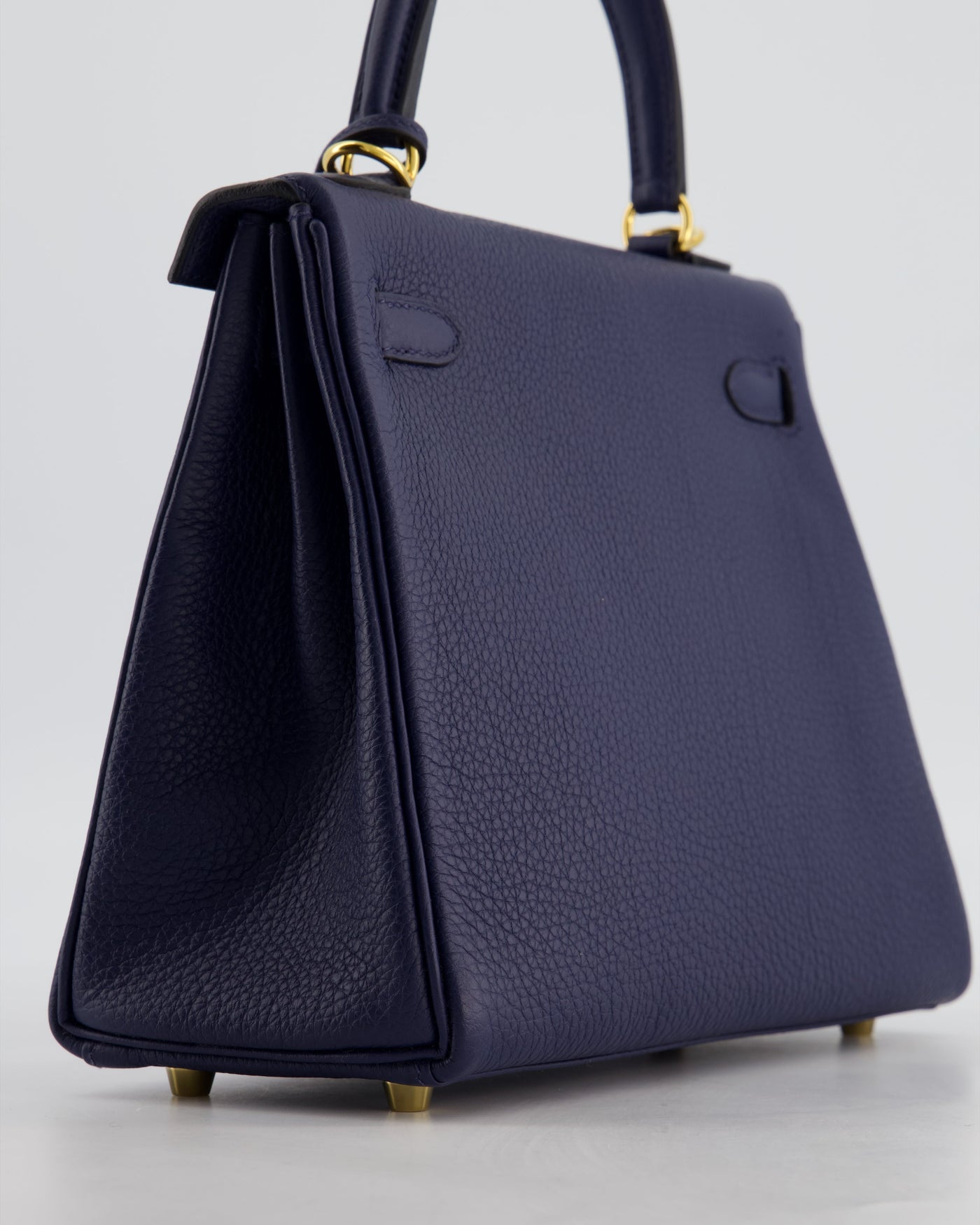 Hermes Kelly 25 Retourne Bag in Bleu Navy Togo Leather Bleu with Gold Hardware - Product Image 14