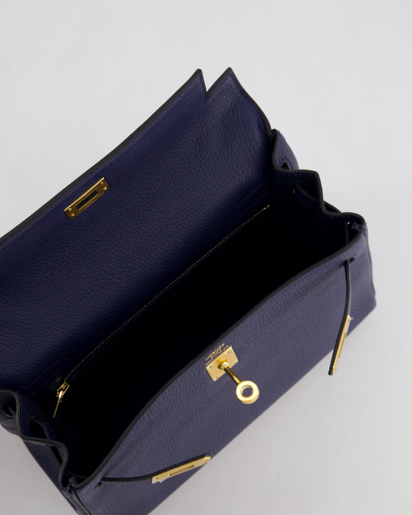 Hermes Kelly 25 Retourne Bag in Bleu Navy Togo Leather Bleu with Gold Hardware - Product Image 18