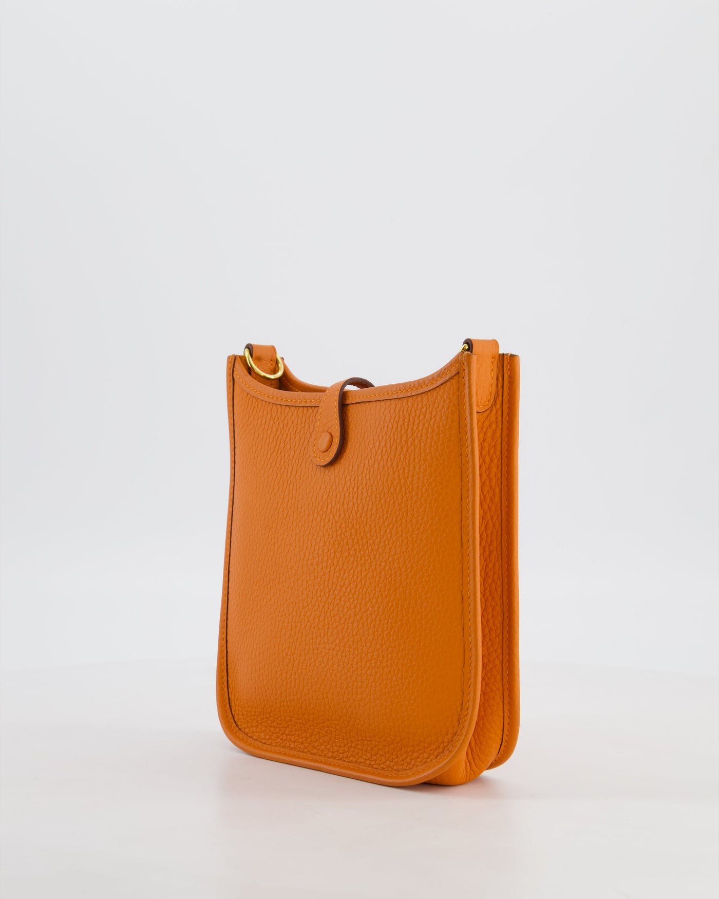 Hermes Mini Evelyne Bag in Orange Clemence Leather with Gold Hardware - Product Image 4