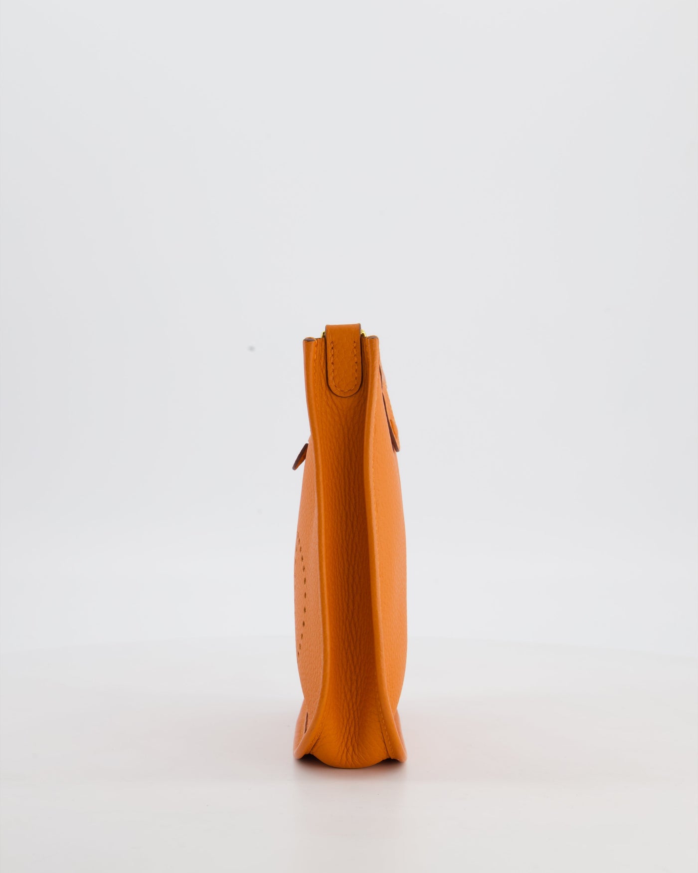 Hermes Mini Evelyne Bag in Orange Clemence Leather with Gold Hardware - Product Image 7