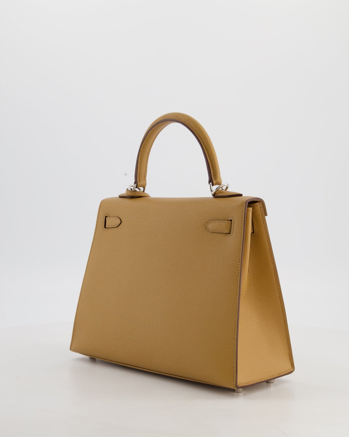 Hermes Kelly 25 Sellier Bag in Biscuit Epsom Leather with Palladium Hardware - Product Image 6
