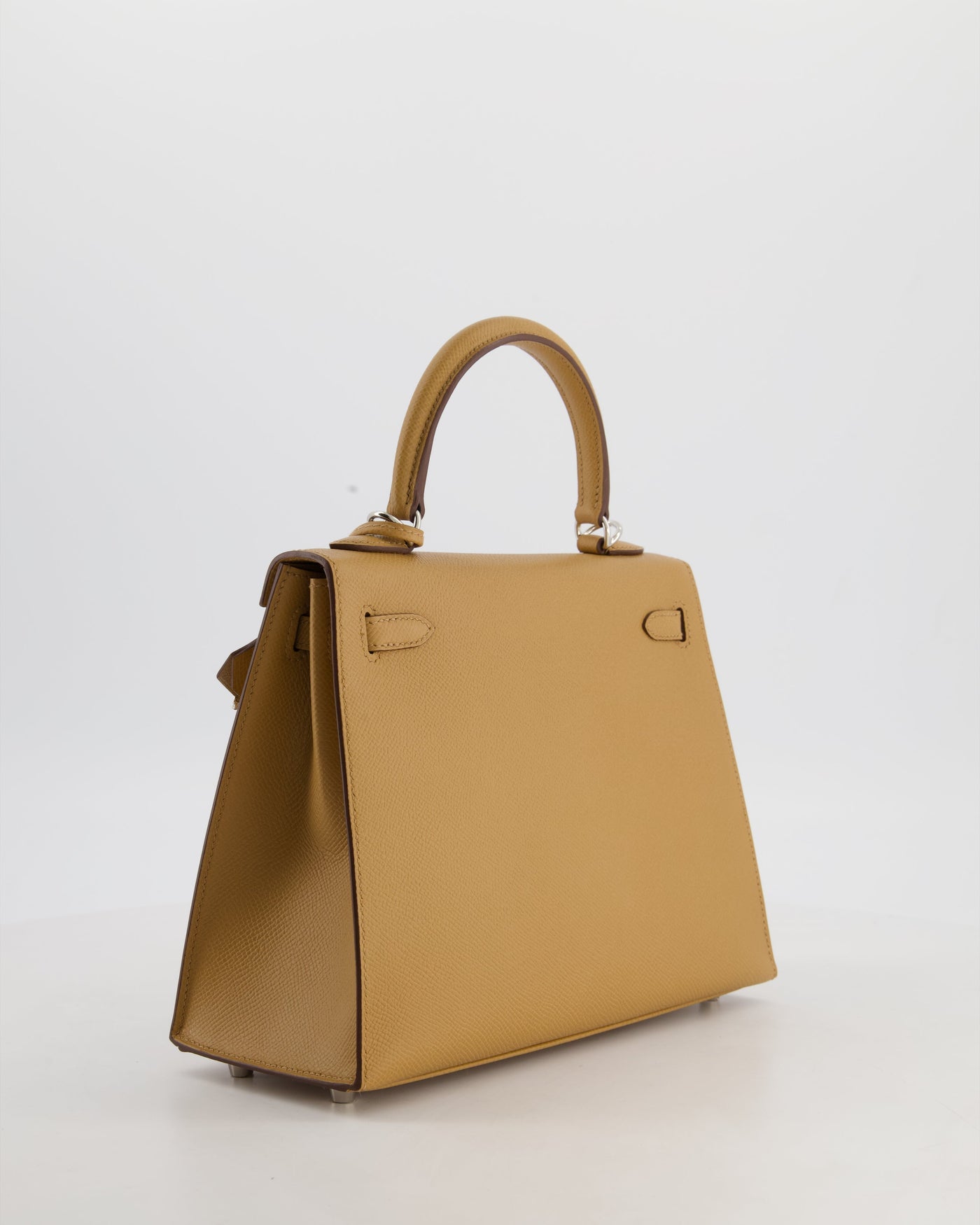 Hermes Kelly 25 Sellier Bag in Biscuit Epsom Leather with Palladium Hardware - Product Image 8
