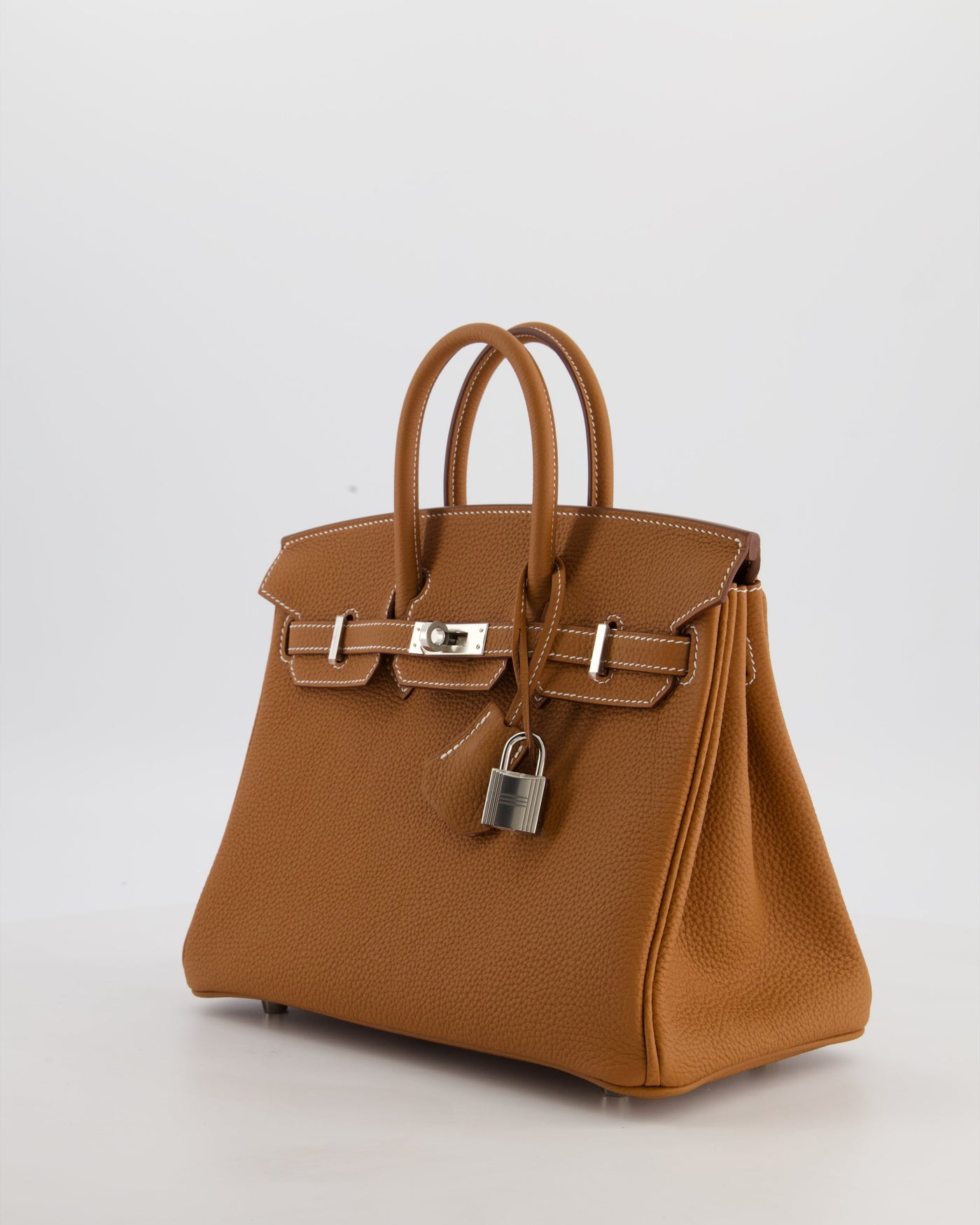 Hermes Birkin 25 Retourne Gold Togo Leather with Palladium Hardware - Product Image 9