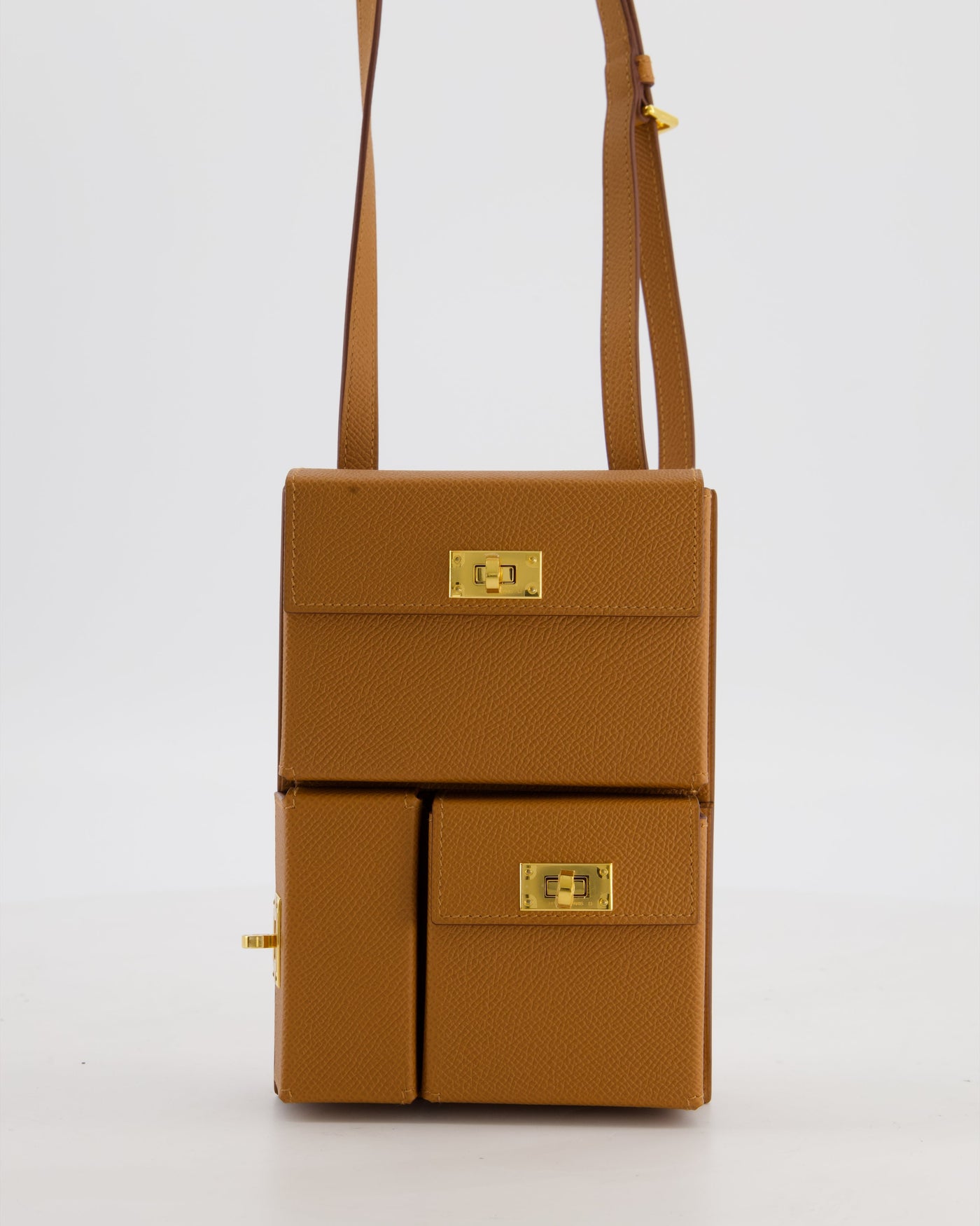 Hermes Kelly Multipocket To Go Pouch in Gold Epsom Leather with Gold Hardware - Product Image 3