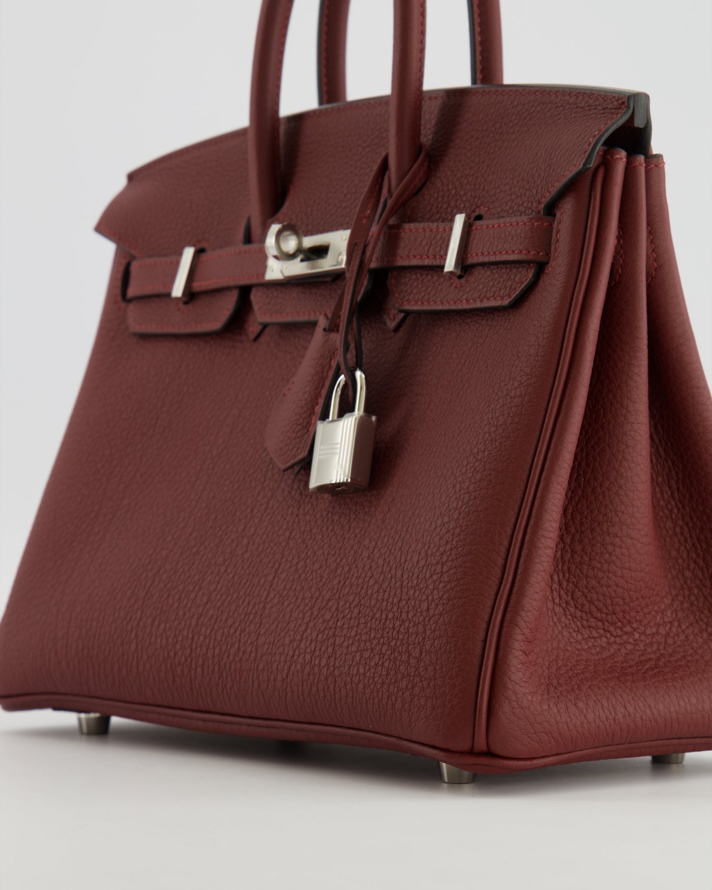 Hermes Birkin 25 Retourne Bag in Rouge H Veau Togo Leather with Palladium Hardware - Product Image 13