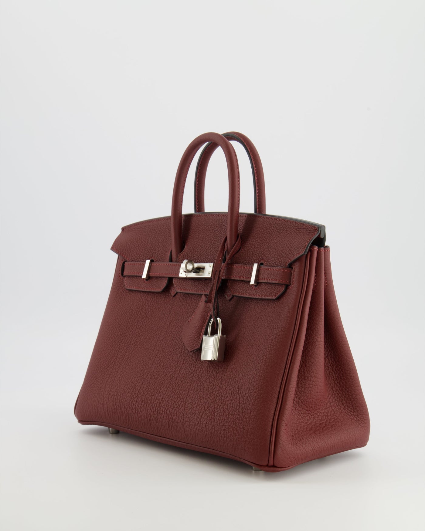 Hermes Birkin 25 Retourne Bag in Rouge H Veau Togo Leather with Palladium Hardware - Product Image 4