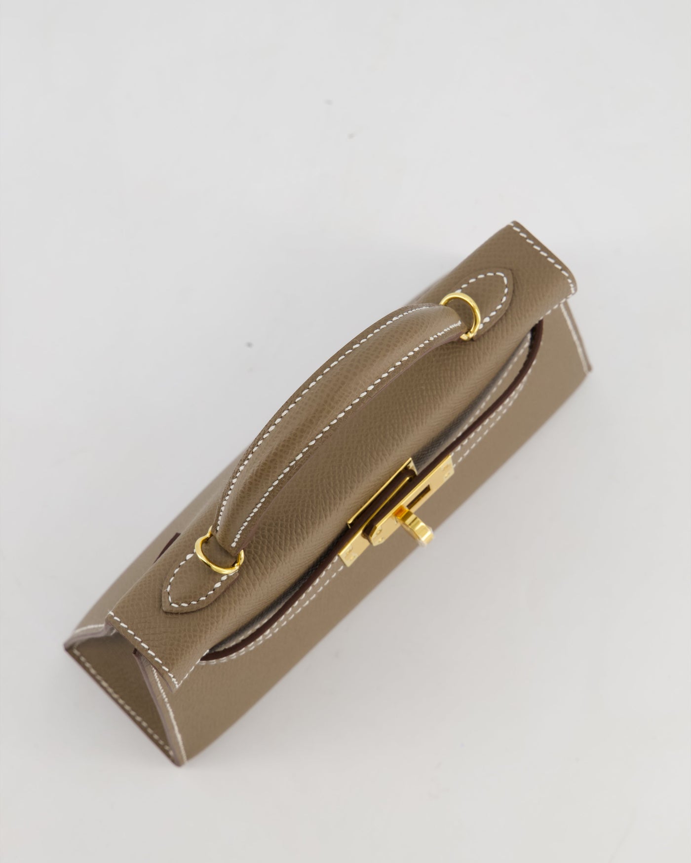 *HOT* Hermes Mini Kelly II 20 Bag in Etoupe Epsom Leather with Gold Hardware - Product Image 18