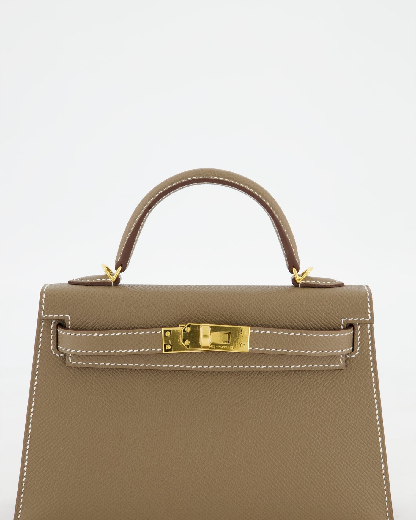 *HOT* Hermes Mini Kelly II 20 Bag in Etoupe Epsom Leather with Gold Hardware - Product Image 19