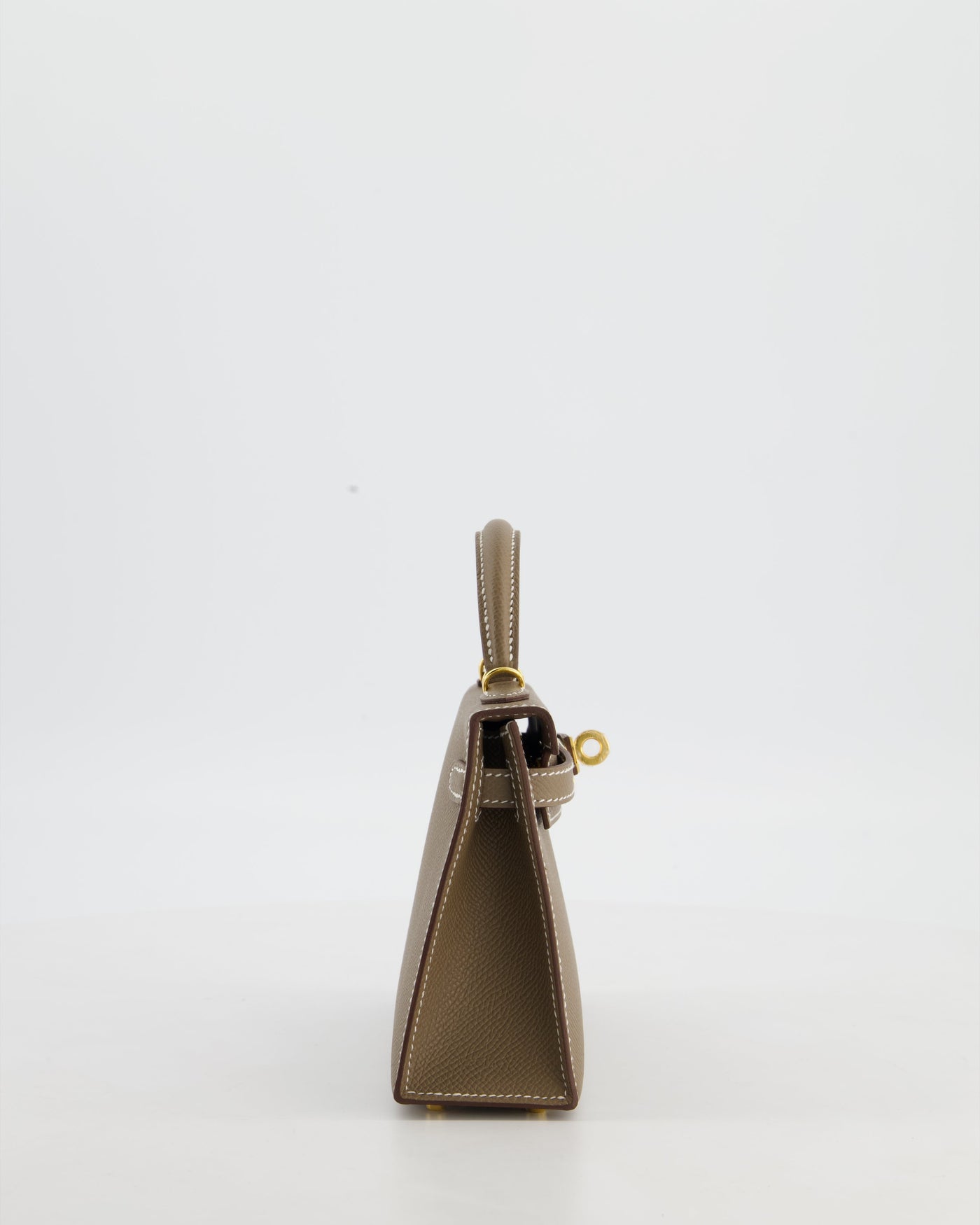 *HOT* Hermes Mini Kelly II 20 Bag in Etoupe Epsom Leather with Gold Hardware - Product Image 8