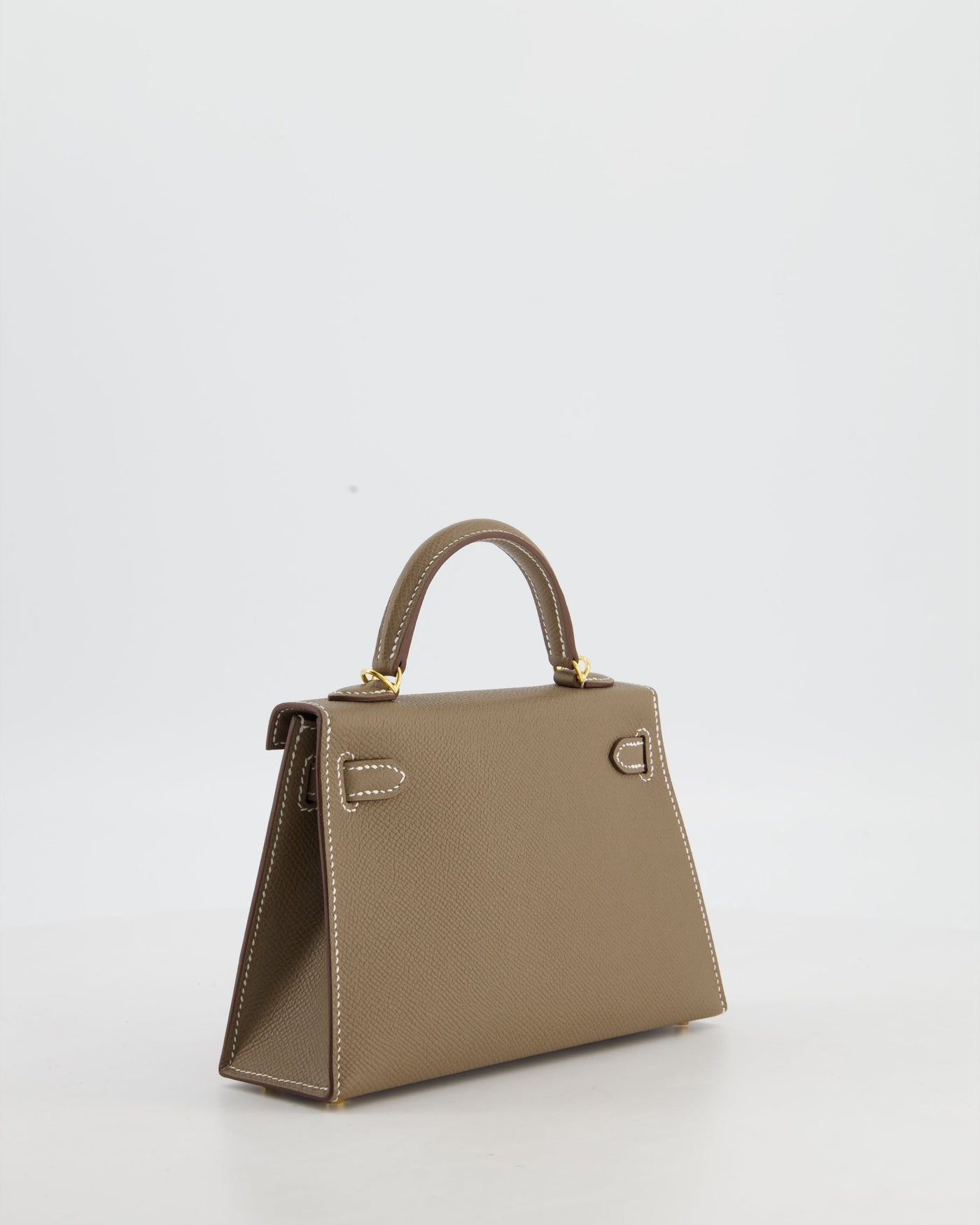*HOT* Hermes Mini Kelly II 20 Bag in Etoupe Epsom Leather with Gold Hardware - Product Image 11