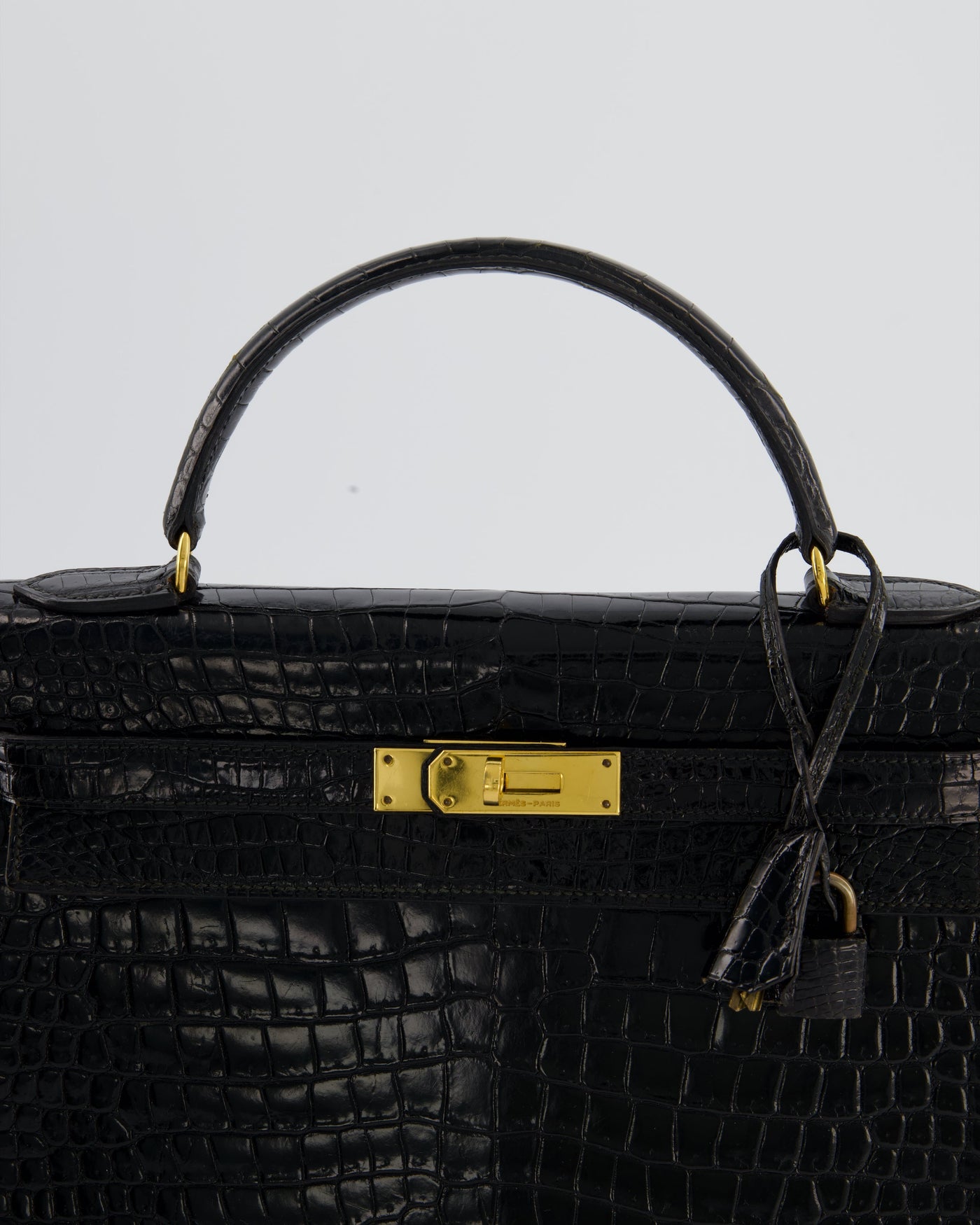 *HOT* Hermes Kelly 32 Sellier Bag in Noir Porosus Crocodile Leather with Gold Hardware - Product Image 14