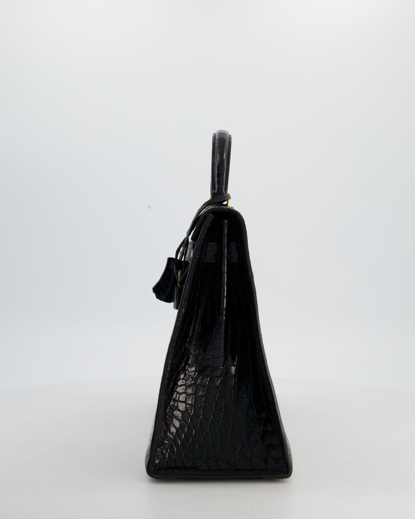 *HOT* Hermes Kelly 32 Sellier Bag in Noir Porosus Crocodile Leather with Gold Hardware - Product Image 8