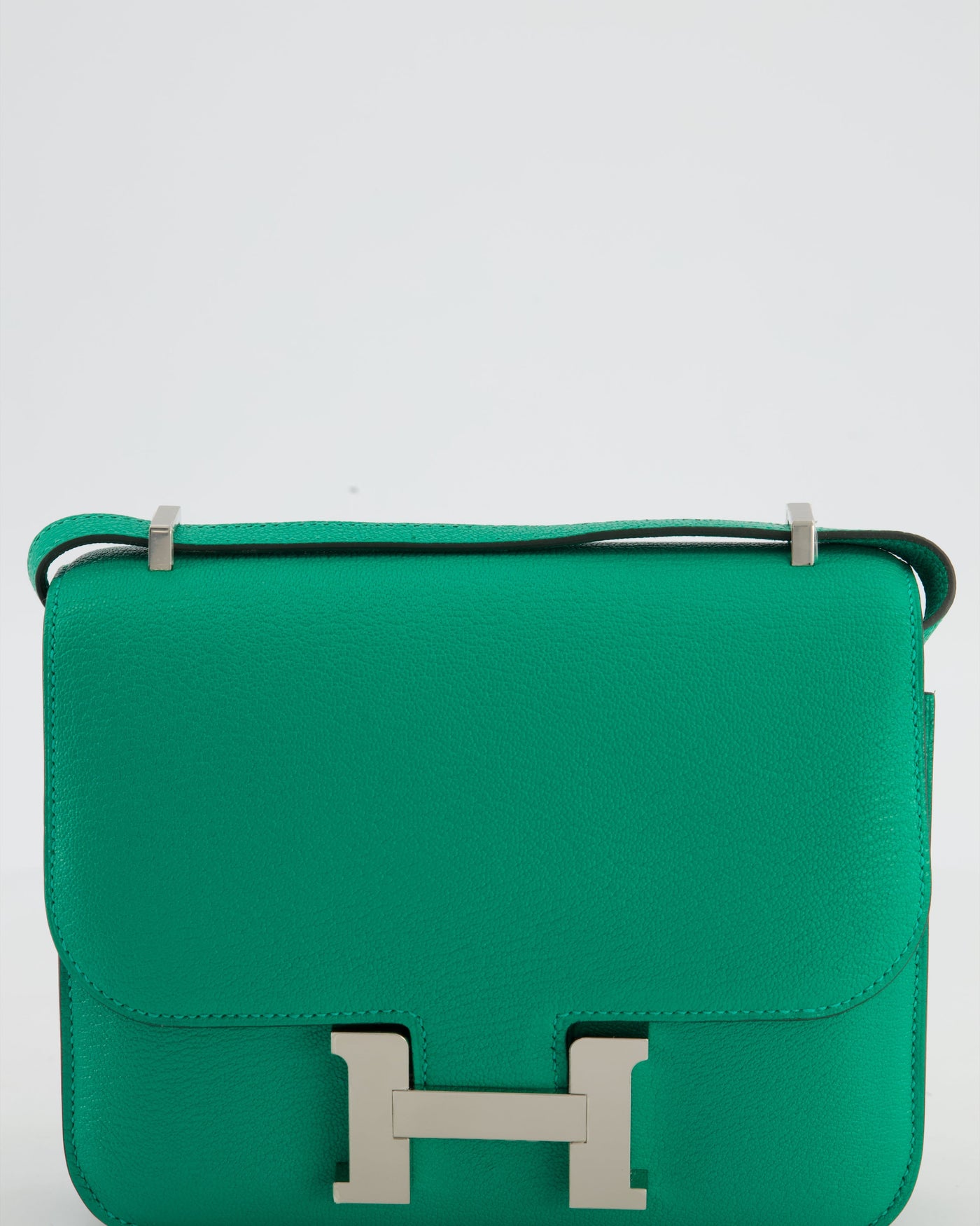 Hermes Mini Constance III Miroir 18 Bag in Menthe Chevre Mysore Leather with Palladium Hardware - Product Image 16