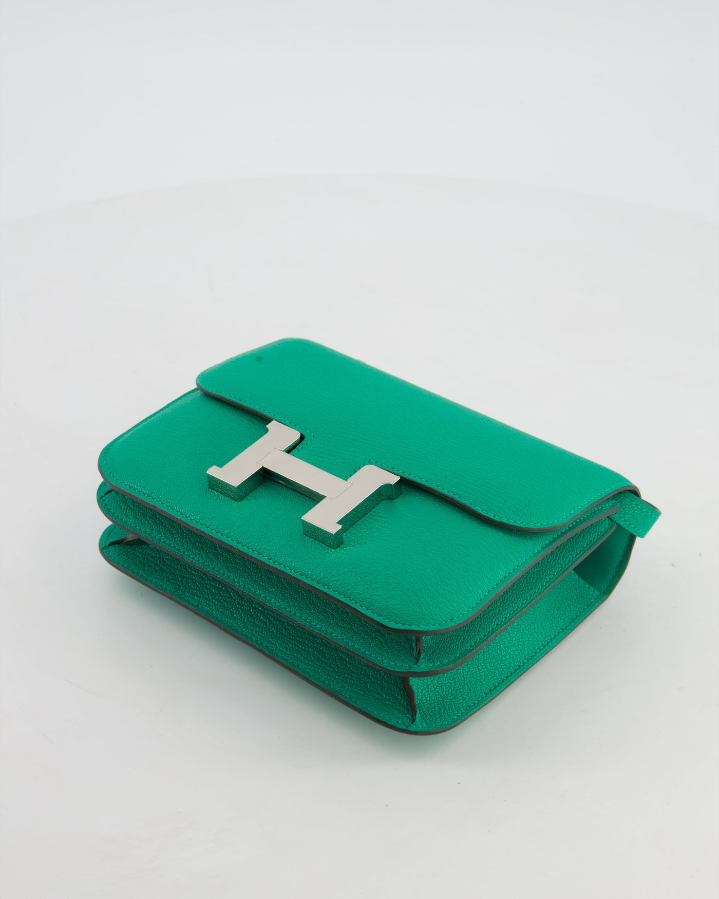 Hermes Mini Constance III Miroir 18 Bag in Menthe Chevre Mysore Leather with Palladium Hardware - Product Image 19
