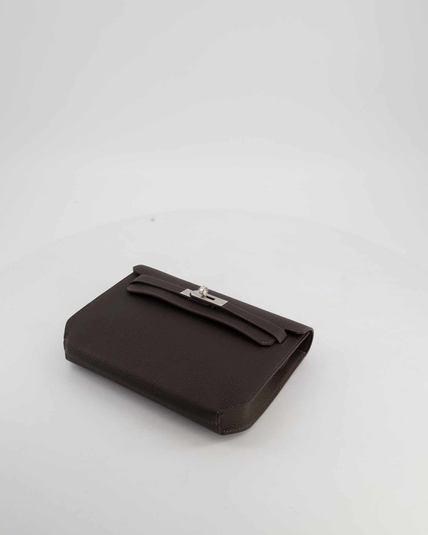 *RARE* Hermes Kelly Depeches 25 Bag in Bai Brun Togo Leather with Palladium Hardware - Product Image 18