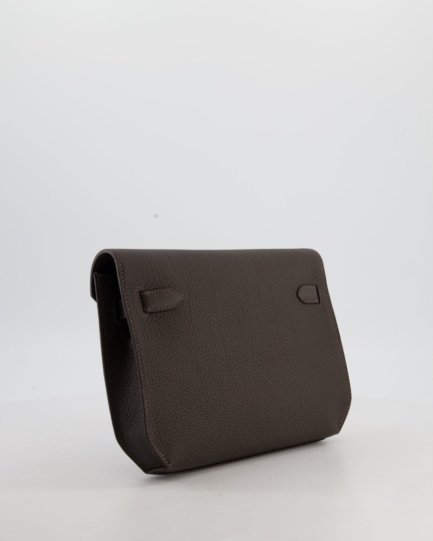 *RARE* Hermes Kelly Depeches 25 Bag in Bai Brun Togo Leather with Palladium Hardware - Product Image 7