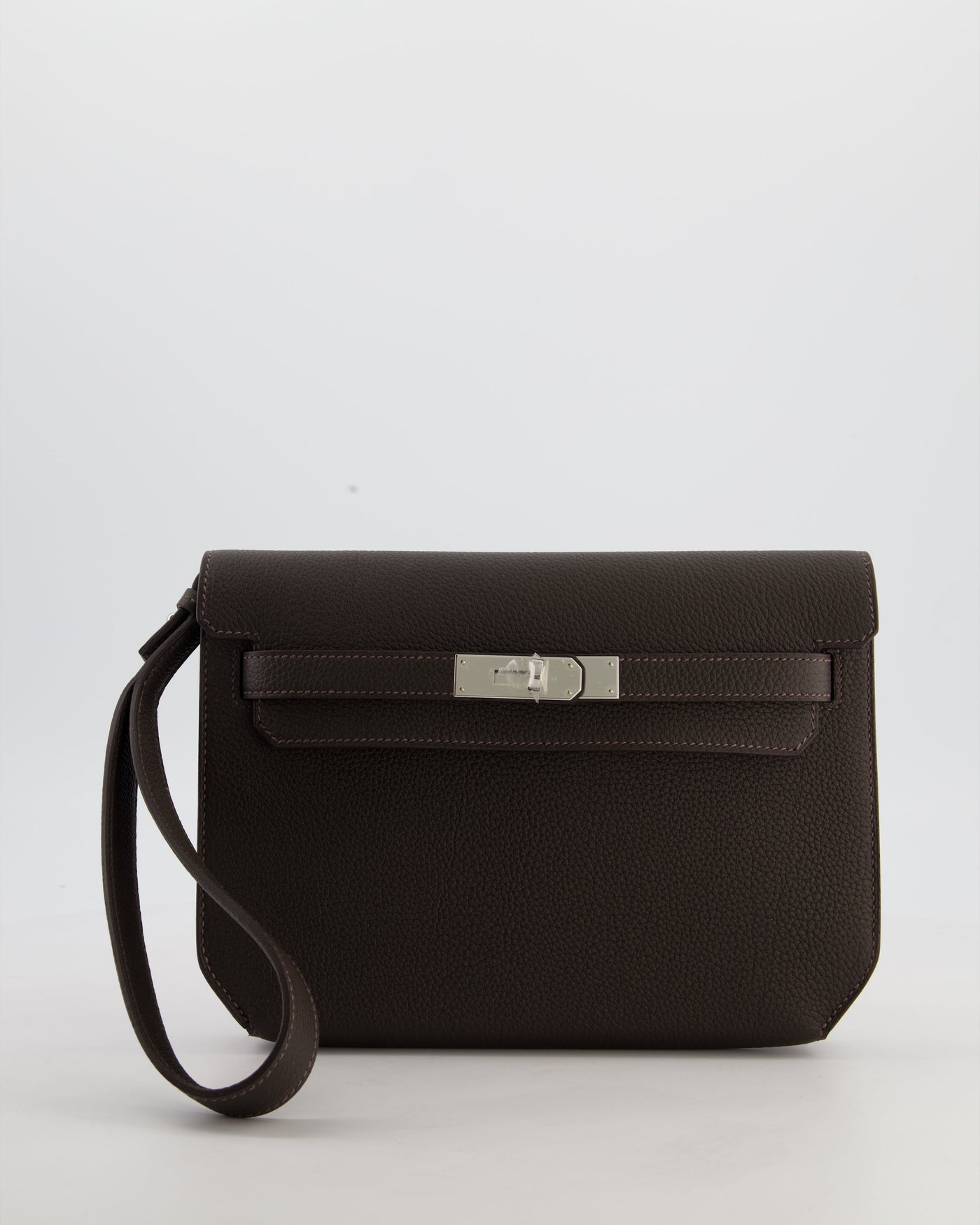 *RARE* Hermes Kelly Depeches 25 Bag in Bai Brun Togo Leather with Palladium Hardware - Product Image 20