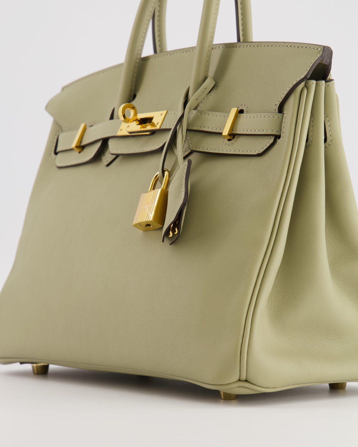 Hermes Birkin 25 Retourne Bag in Sauge Swift Leather with Gold Hardware - Product Image 13