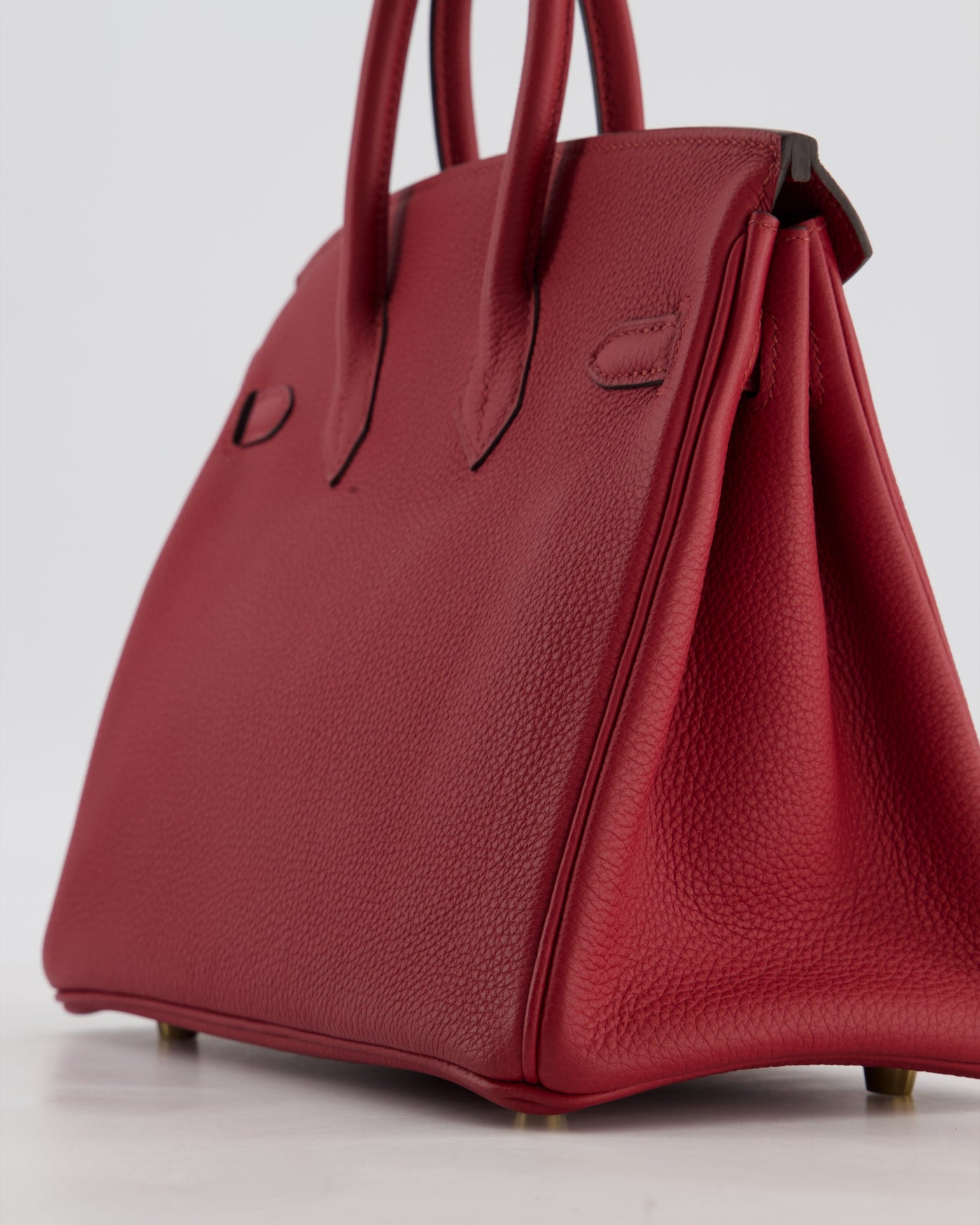 Hermes Birkin 25 Retourne Bag in Rouge Grenat Togo Leather with Gold Hardware - Product Image 14