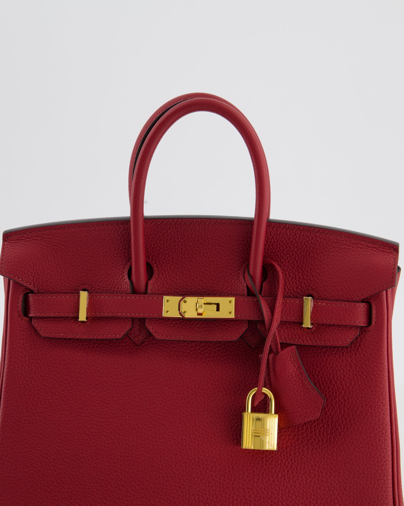 Hermes Birkin 25 Retourne Bag in Rouge Grenat Togo Leather with Gold Hardware - Product Image 16