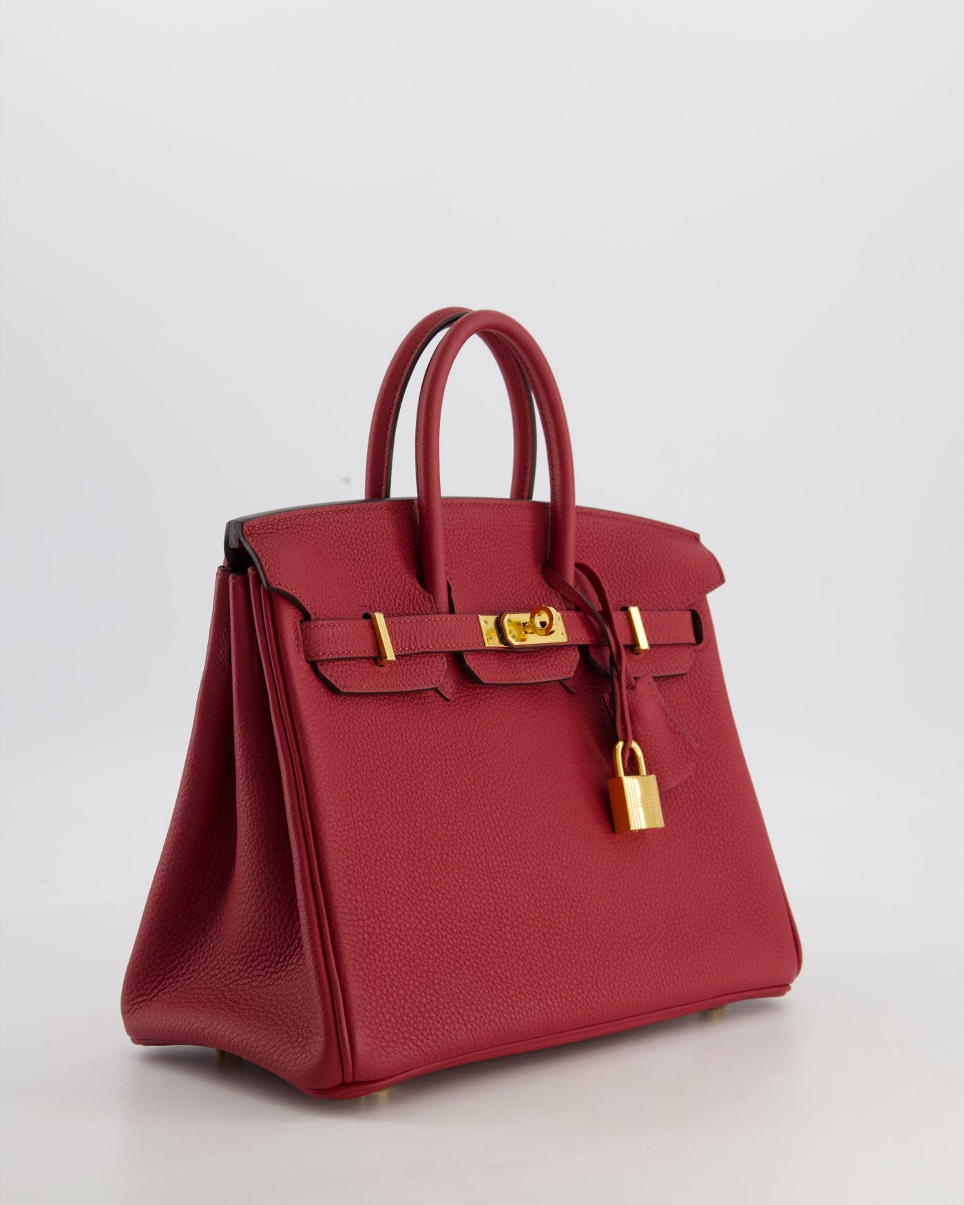 Hermes Birkin 25 Retourne Bag in Rouge Grenat Togo Leather with Gold Hardware - Product Image 5