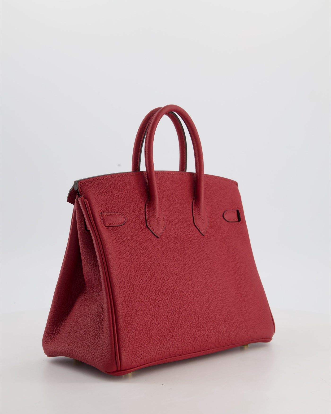 Hermes Birkin 25 Retourne Bag in Rouge Grenat Togo Leather with Gold Hardware - Product Image 9