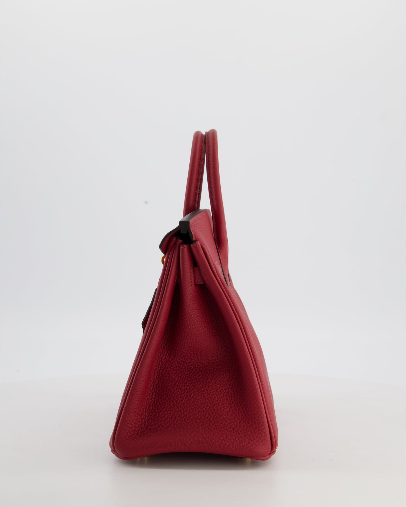 Hermes Birkin 25 Retourne Bag in Rouge Grenat Togo Leather with Gold Hardware - Product Image 10
