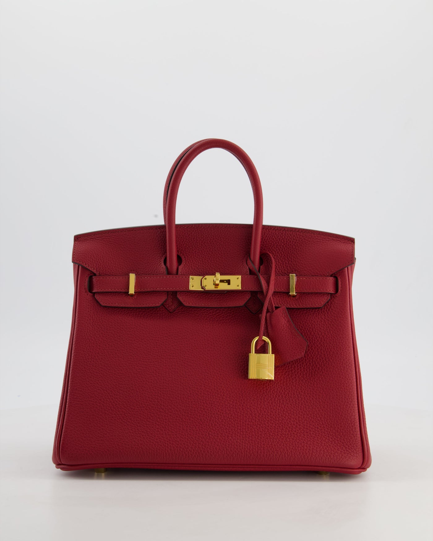 Hermes Birkin 25 Retourne Bag in Rouge Grenat Togo Leather with Gold Hardware - Product Image 3