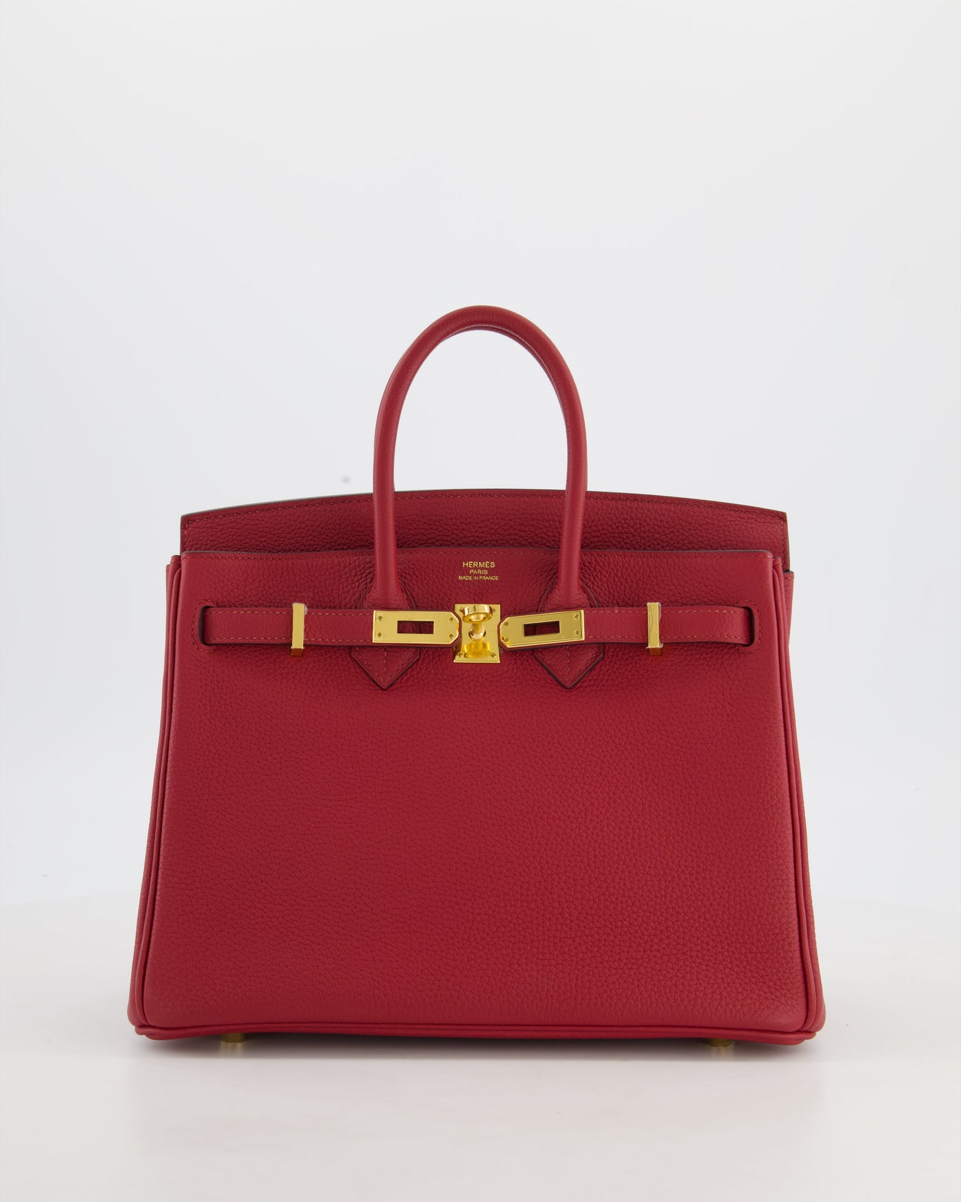 Hermes Birkin 25 Retourne Bag in Rouge Grenat Togo Leather with Gold Hardware - Product Image 4