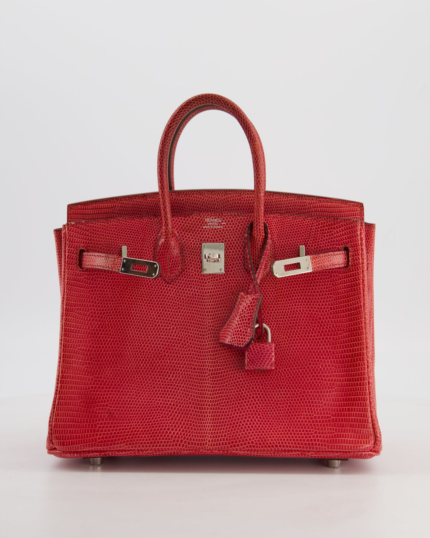 *HOT* Hermes Birkin 25 Verso Retourne Bag in Bougainvillea Lizard Niloticus Leather, Rose Shocking Interior with Palladium Hardware - Product Image 2