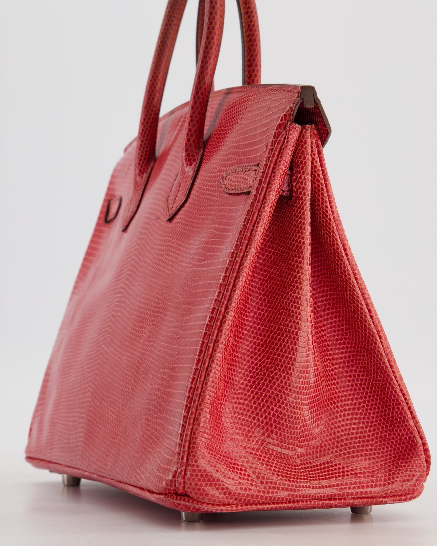 *HOT* Hermes Birkin 25 Verso Retourne Bag in Bougainvillea Lizard Niloticus Leather, Rose Shocking Interior with Palladium Hardware - Product Image 12