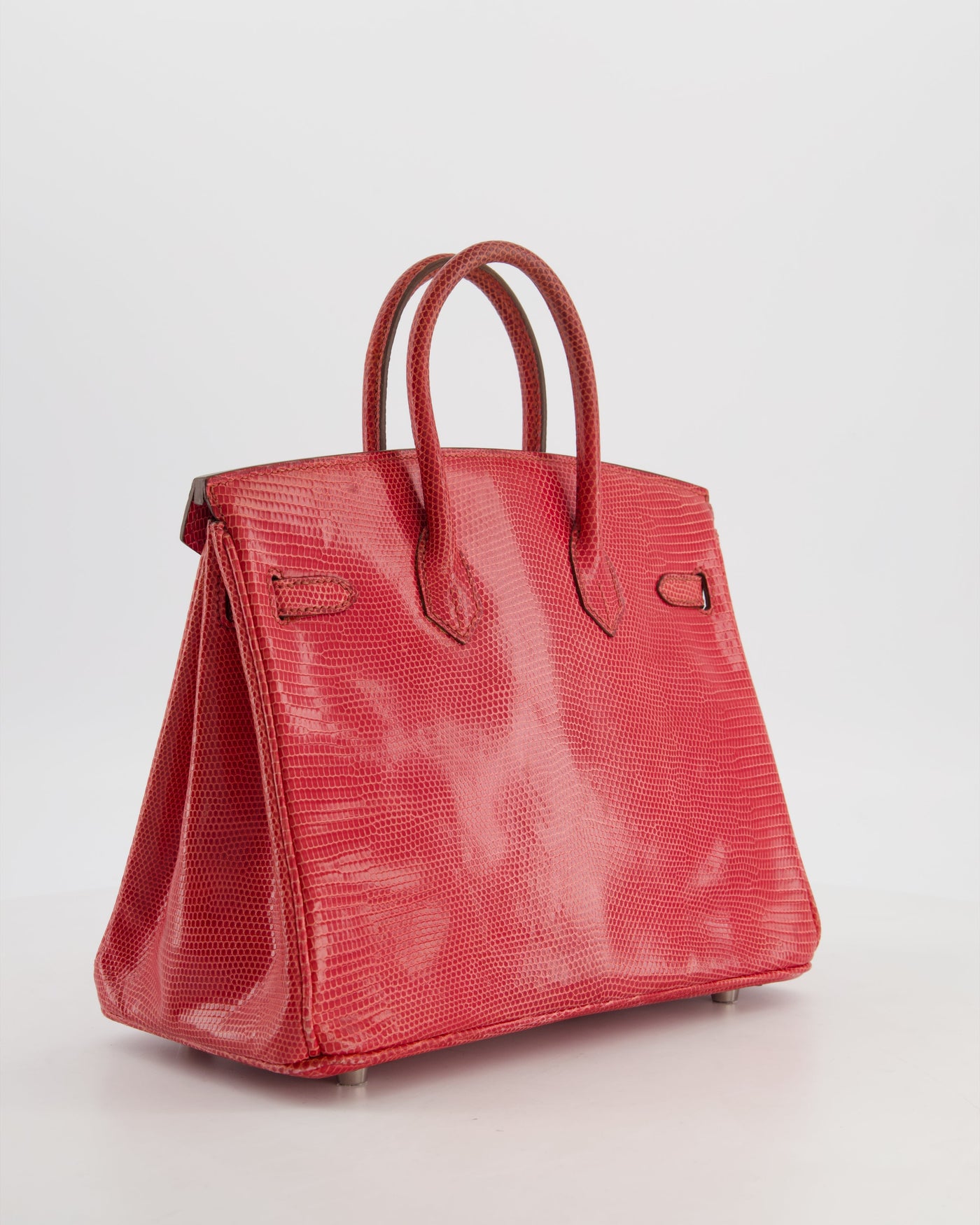 *HOT* Hermes Birkin 25 Verso Retourne Bag in Bougainvillea Lizard Niloticus Leather, Rose Shocking Interior with Palladium Hardware - Product Image 7