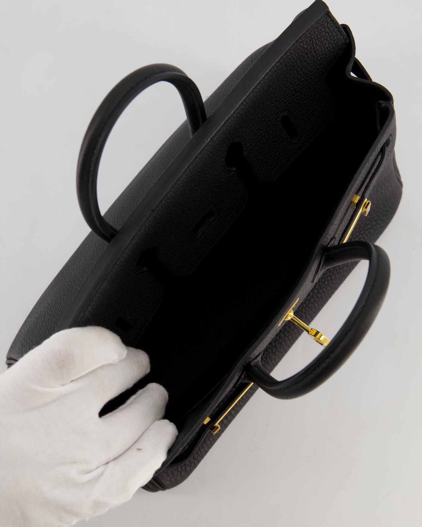 *HOT* Hermes Birkin 25 Retourne Bag in Noir Togo Leather with Gold Hardware - Product Image 19