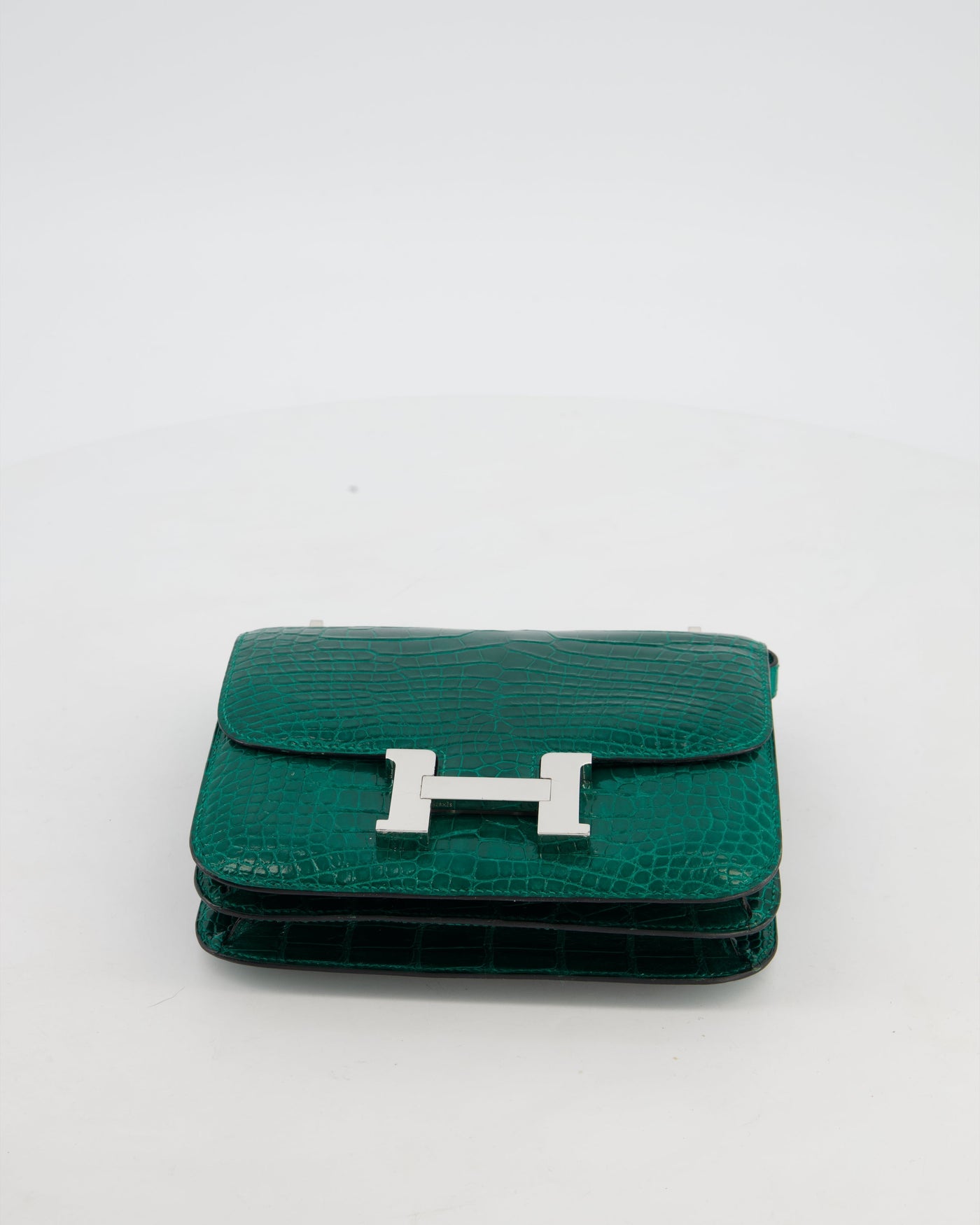 *HOT* Hermes Constance 18 Bag in Vert Bosphore Crocodile Porosus with Palladium Hardware - Product Image 17