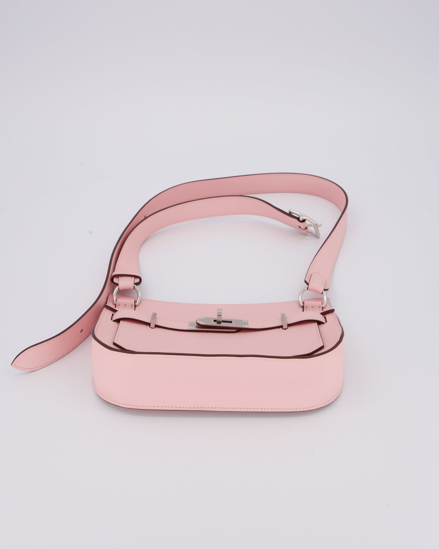 *RARE & HOT* Hermes Mini Jypsiere Bag in Rose Sakura Swift Leather with Palladium Hardware - Product Image 17