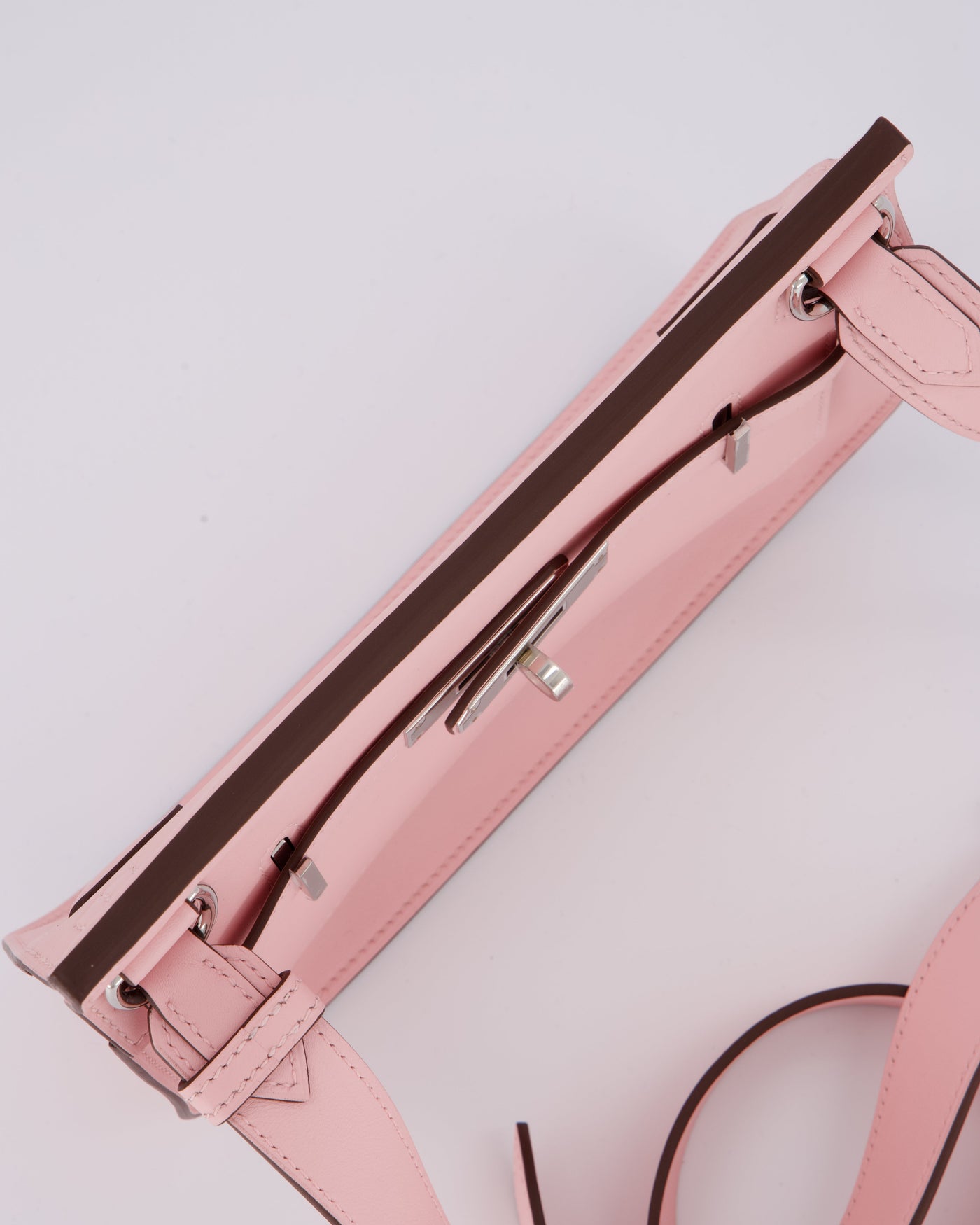 *RARE & HOT* Hermes Mini Jypsiere Bag in Rose Sakura Swift Leather with Palladium Hardware - Product Image 16
