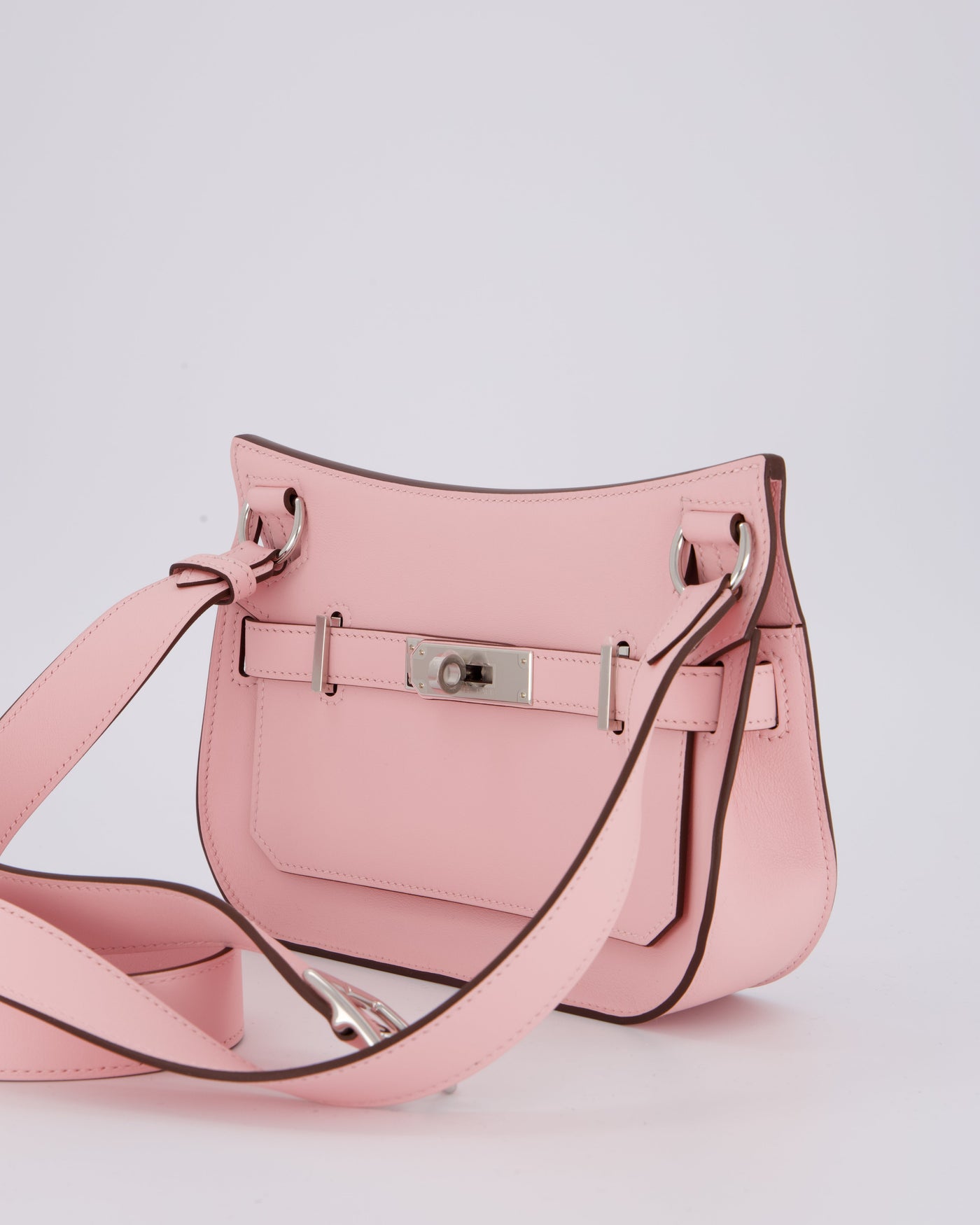*RARE & HOT* Hermes Mini Jypsiere Bag in Rose Sakura Swift Leather with Palladium Hardware - Product Image 10
