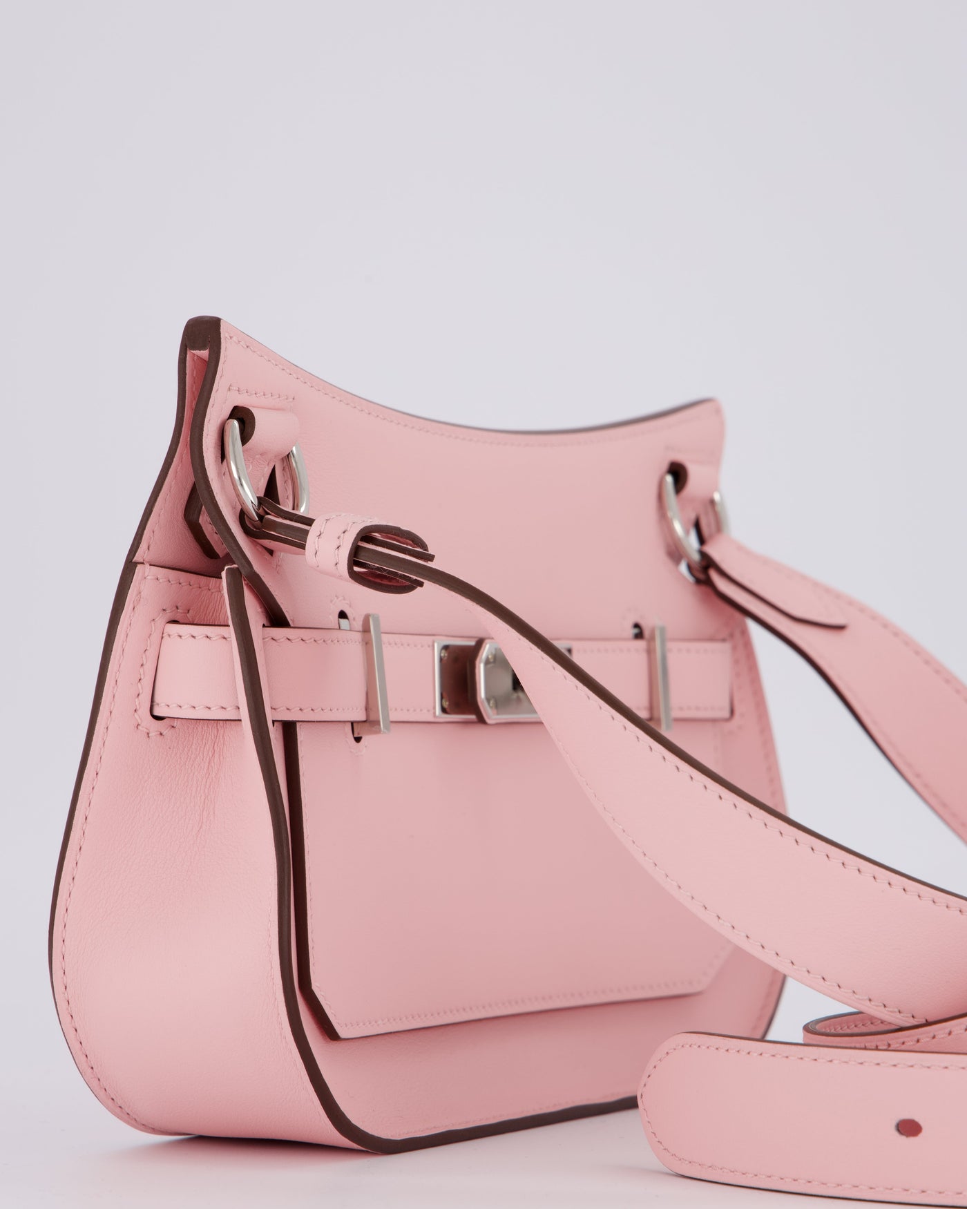 *RARE & HOT* Hermes Mini Jypsiere Bag in Rose Sakura Swift Leather with Palladium Hardware - Product Image 12