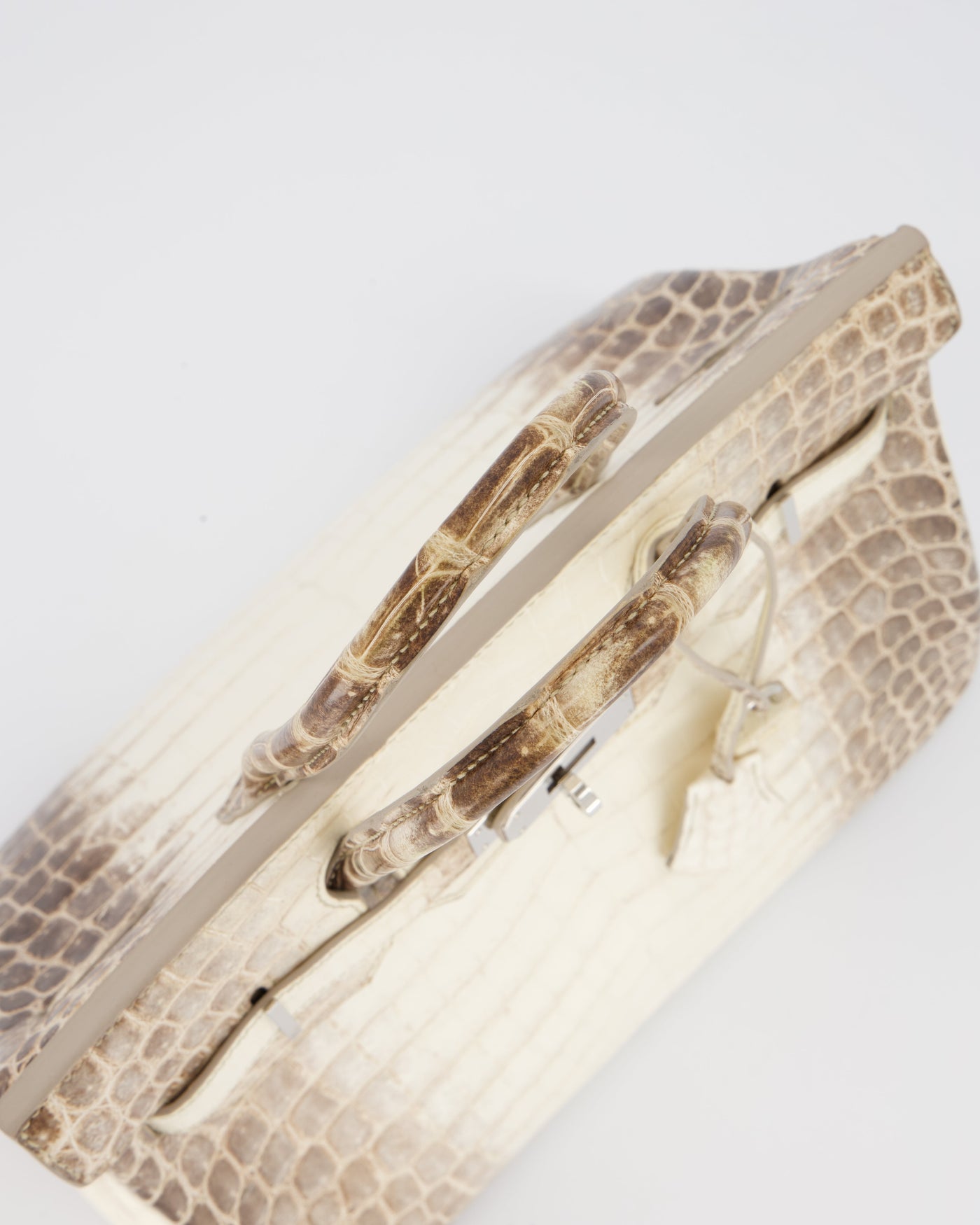 *SUPER RARE* Hermes Birkin 30 Retourne Bag in Himalaya Crocodile Niloticus Leather with Palladium Hardware - Product Image 12