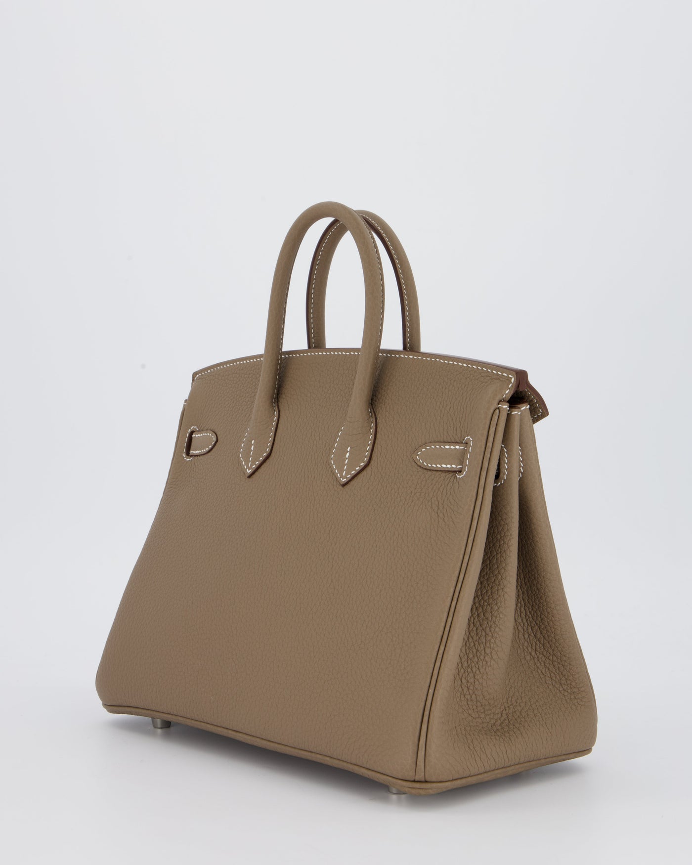 Hermes Birkin 25 Retourne Bag in Etoupe Togo Leather with Palladium Hardware - Product Image 5