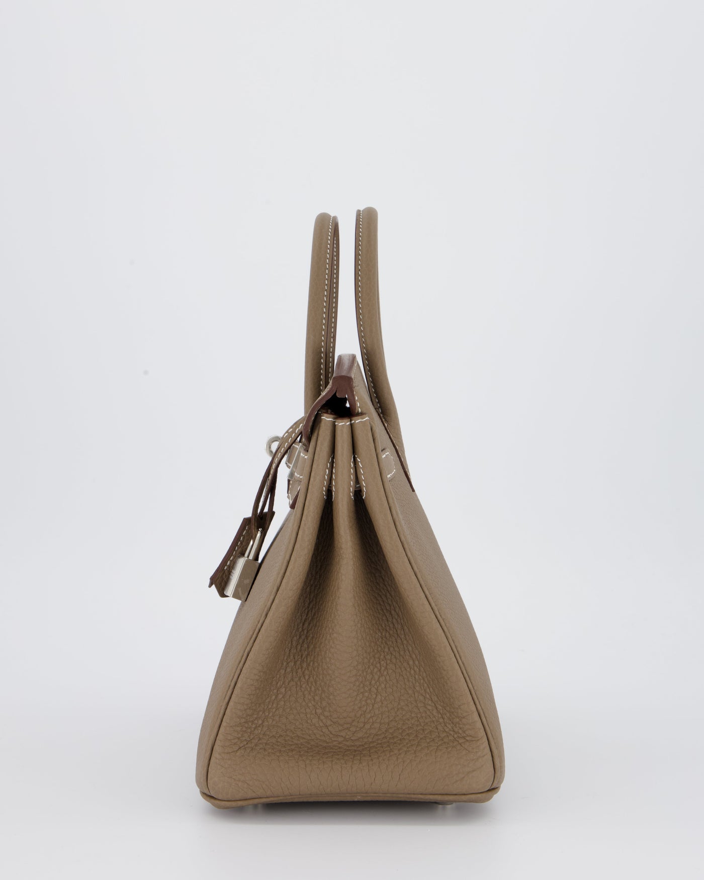 Hermes Birkin 25 Retourne Bag in Etoupe Togo Leather with Palladium Hardware - Product Image 8
