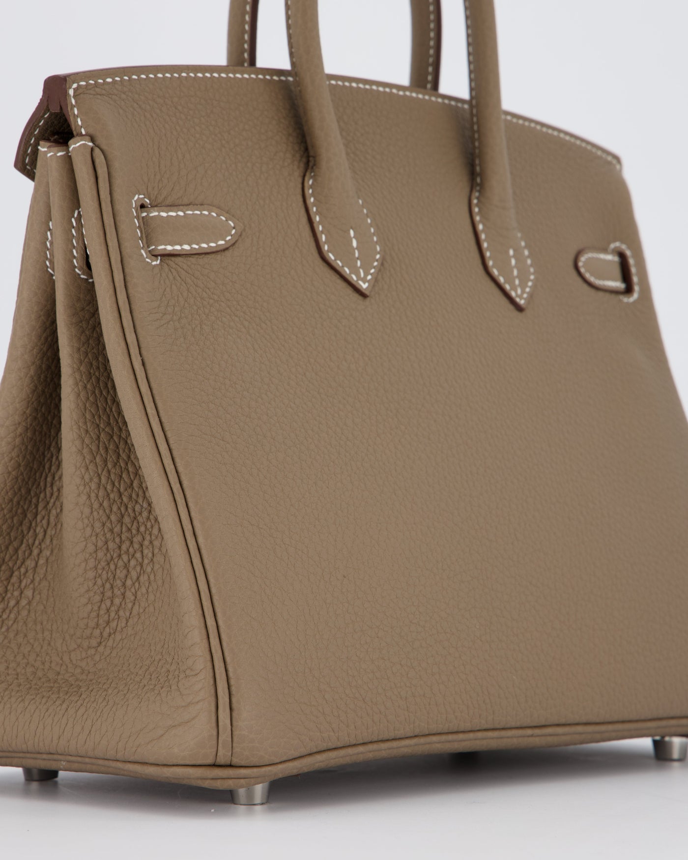 Hermes Birkin 25 Retourne Bag in Etoupe Togo Leather with Palladium Hardware - Product Image 15