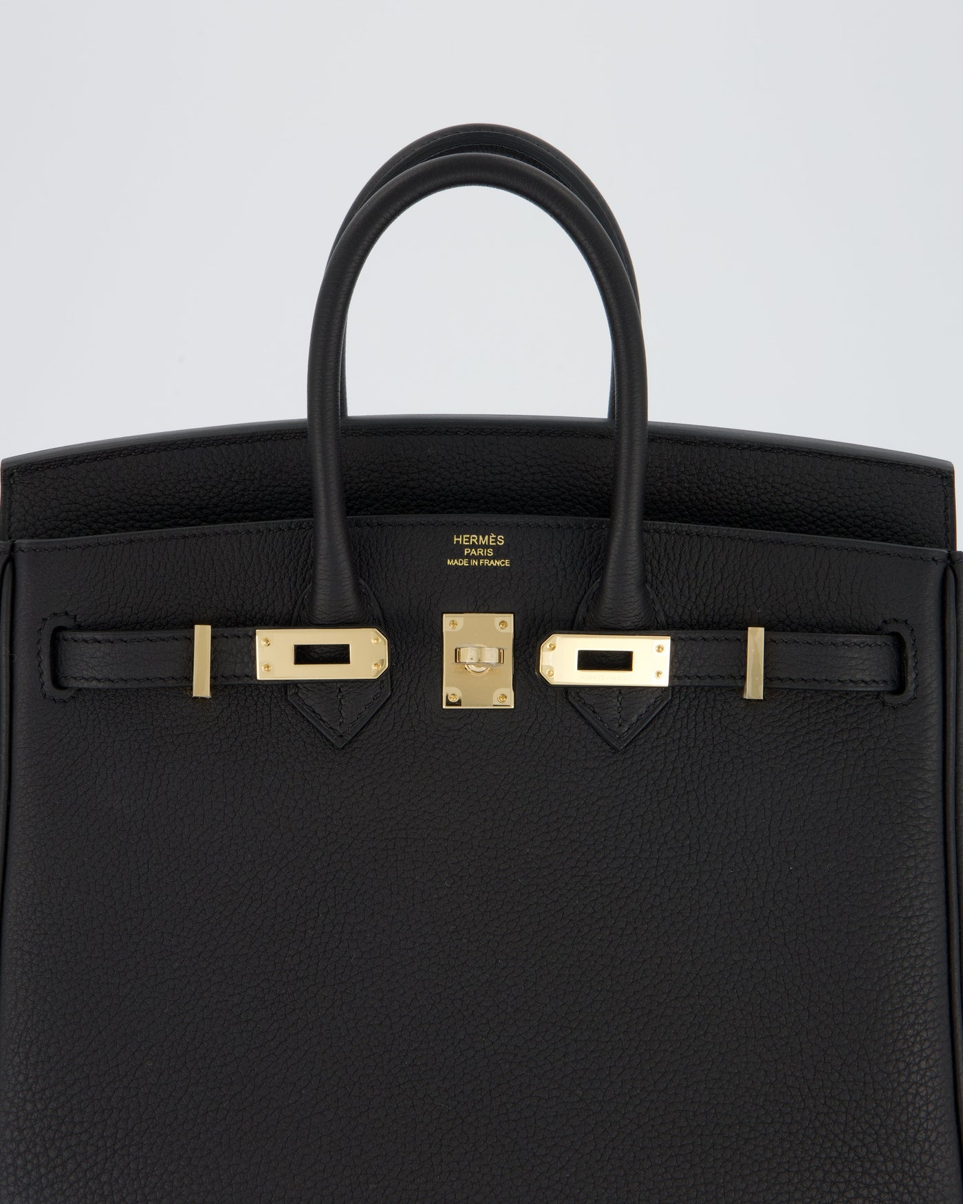 *SUPER RARE* Hermes Birkin 25 Retourne Bag in Noir Togo Leather with Permabrass Hardware - Product Image 15