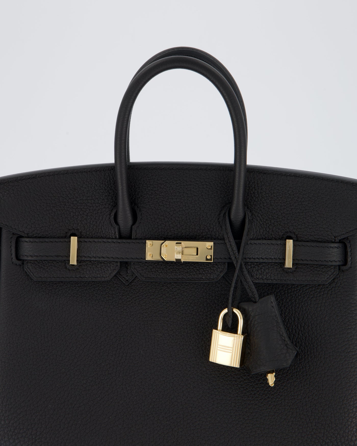 *SUPER RARE* Hermes Birkin 25 Retourne Bag in Noir Togo Leather with Permabrass Hardware - Product Image 14